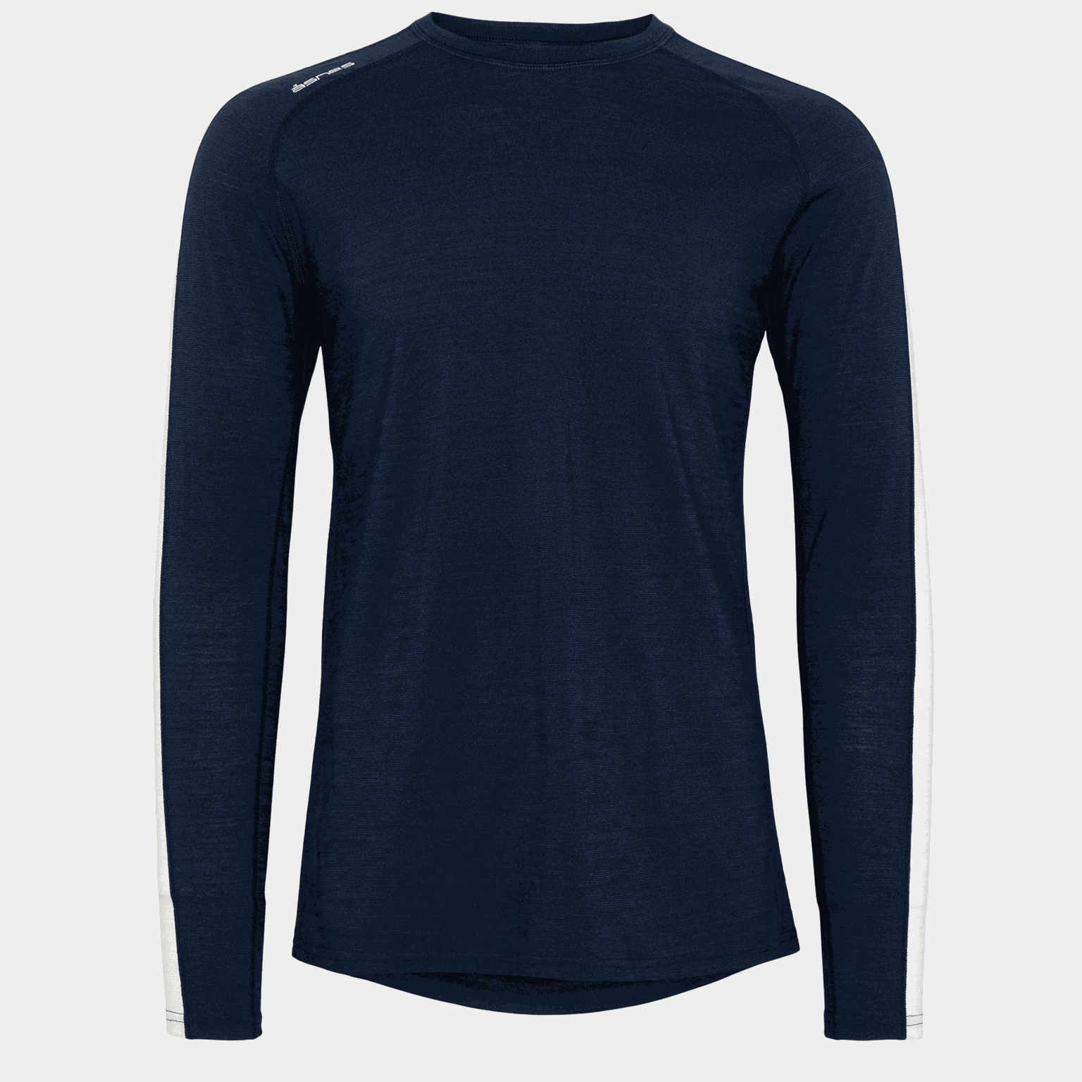  Skaret wollen herensweater met lange mouwen - marineblauw