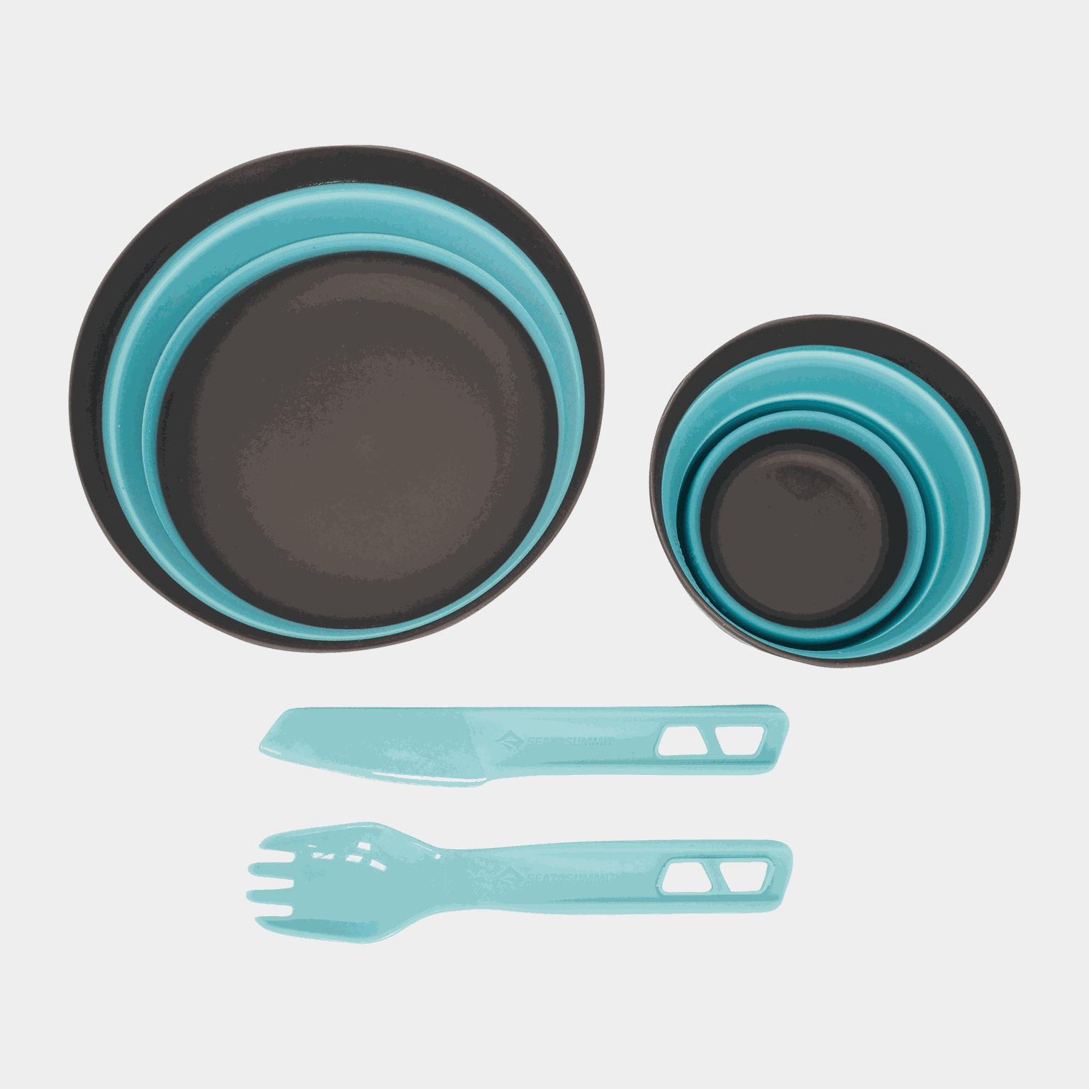  Sea To Summit Frontier UL opvouwbare rugzak, wandelbestek en kookgerei set – zilver