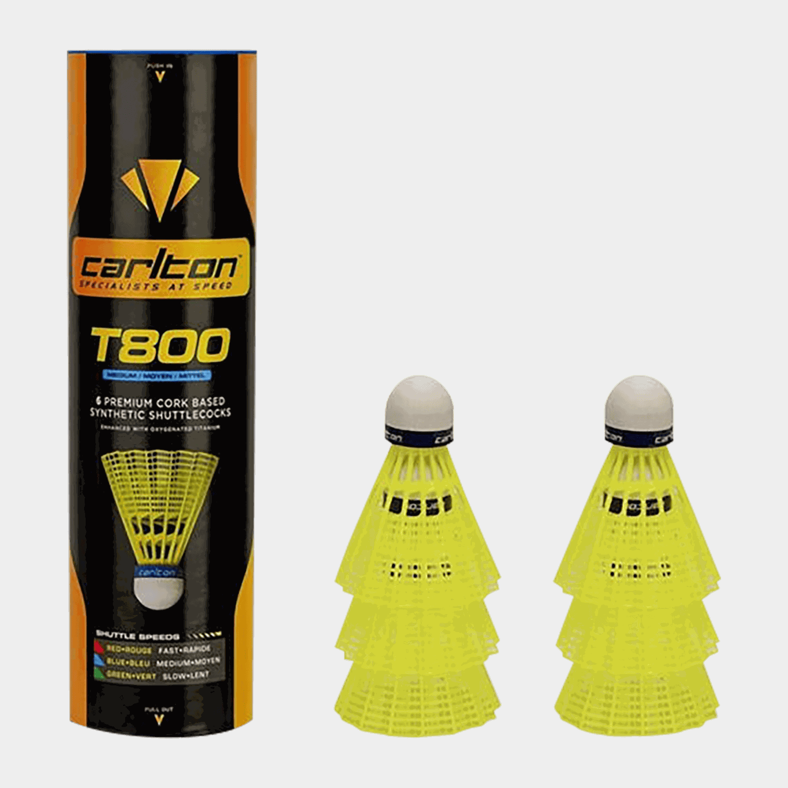  Badmintonové míčky T800 Shut, balení po 6 kusech