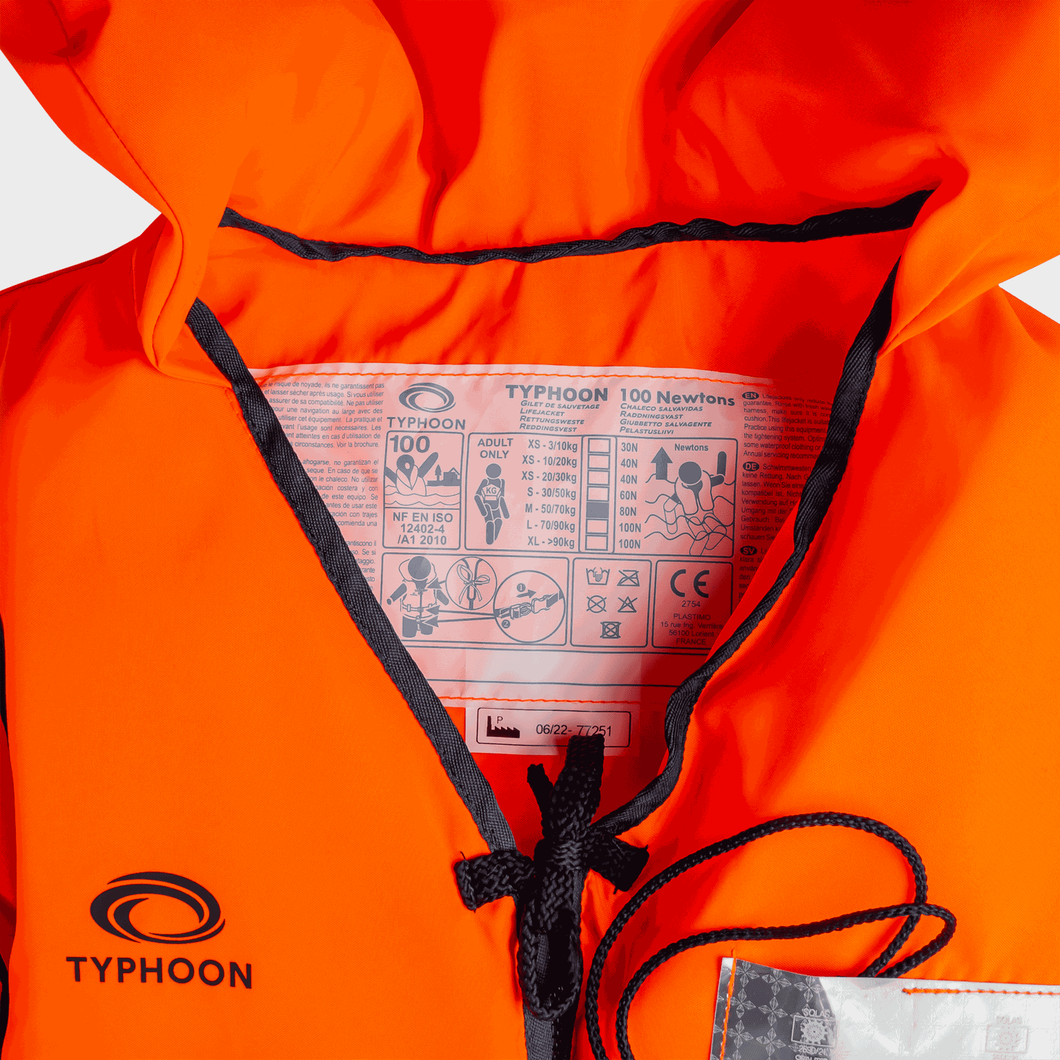 100N Lifejacket, flytevest - Oransje