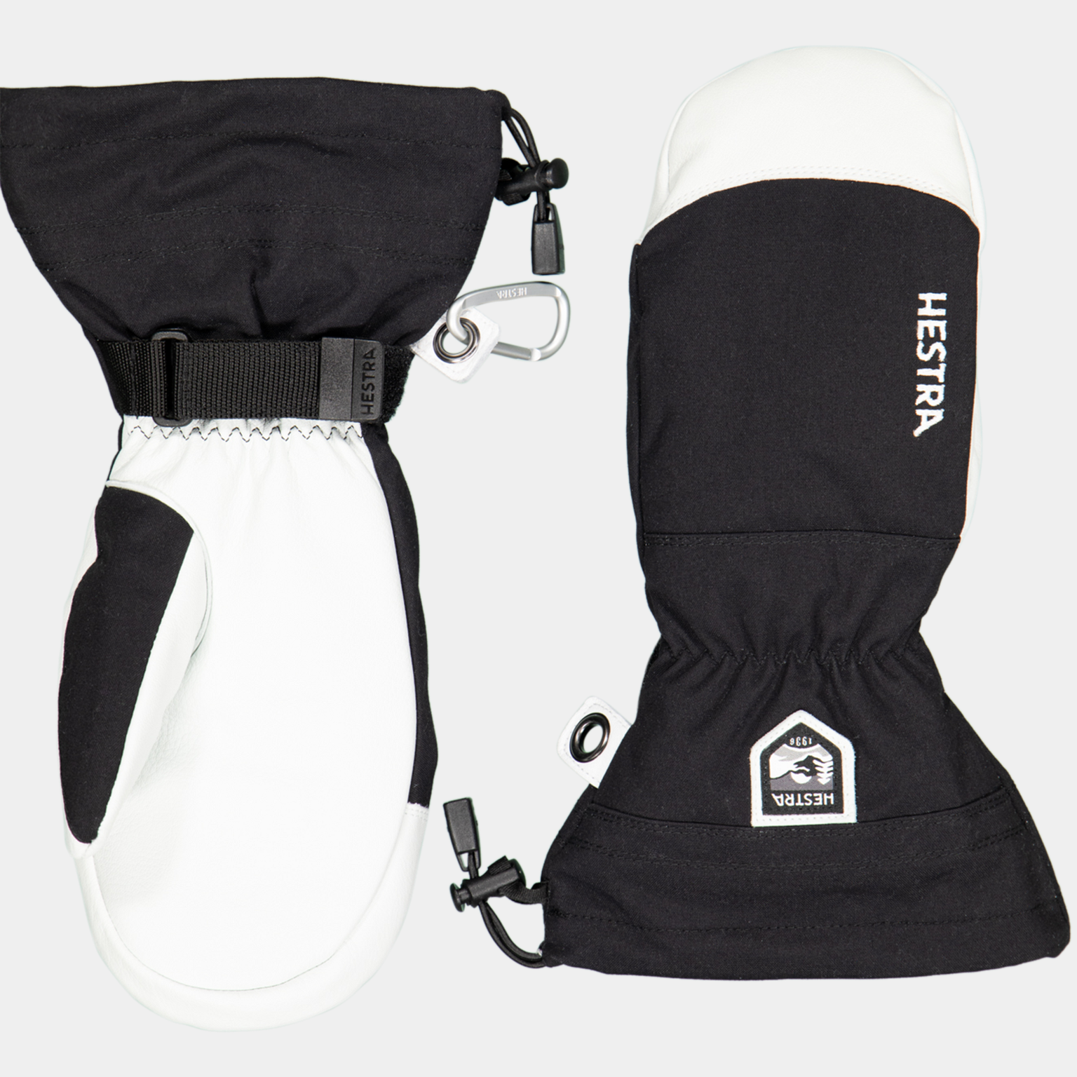  Jaqueta de esqui militar Alpine Mitten Heliski 24/25 em couro, unissex - preta