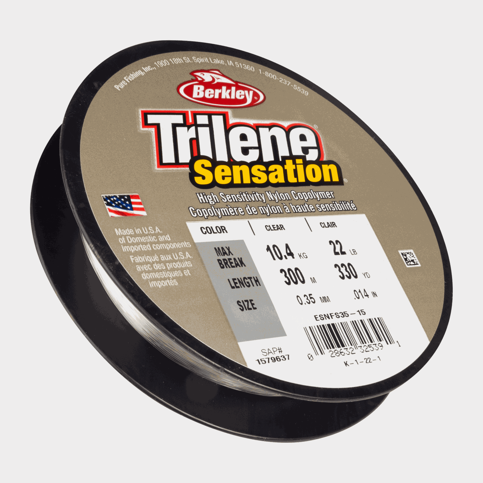  Trilene SENSATION vislijn Transparant monofilament 0,18 mm 300 m -