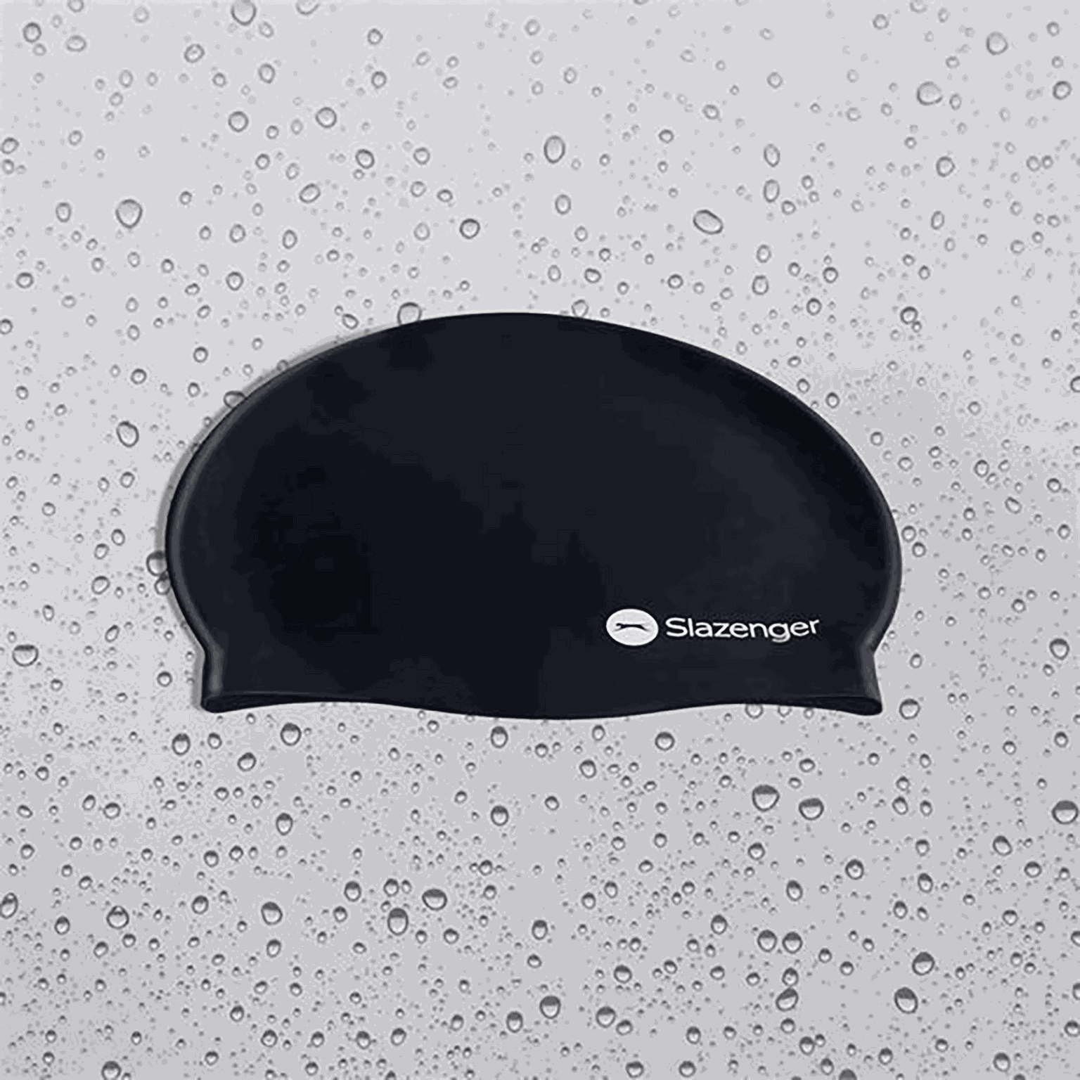  Touca de natação unissex de silicone – preta