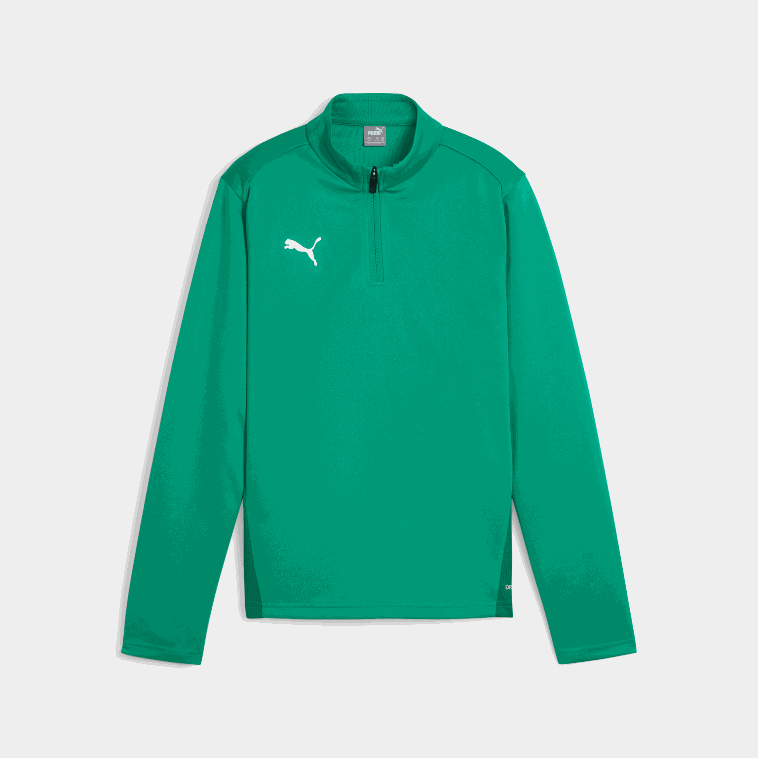  Camiseta de treino teamGOAL com zíper de 1/4, tamanho infantil.