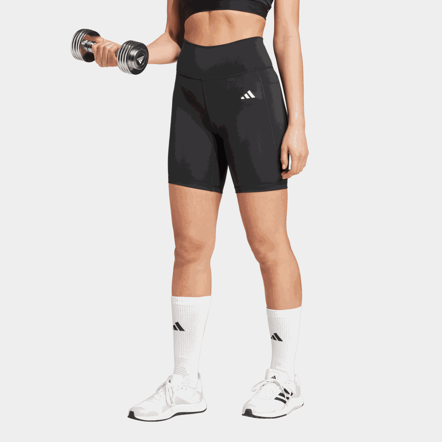 Optime Essentials Stash Pocket 7-Inch Short Leggings, treningsshorts, dame - Svart