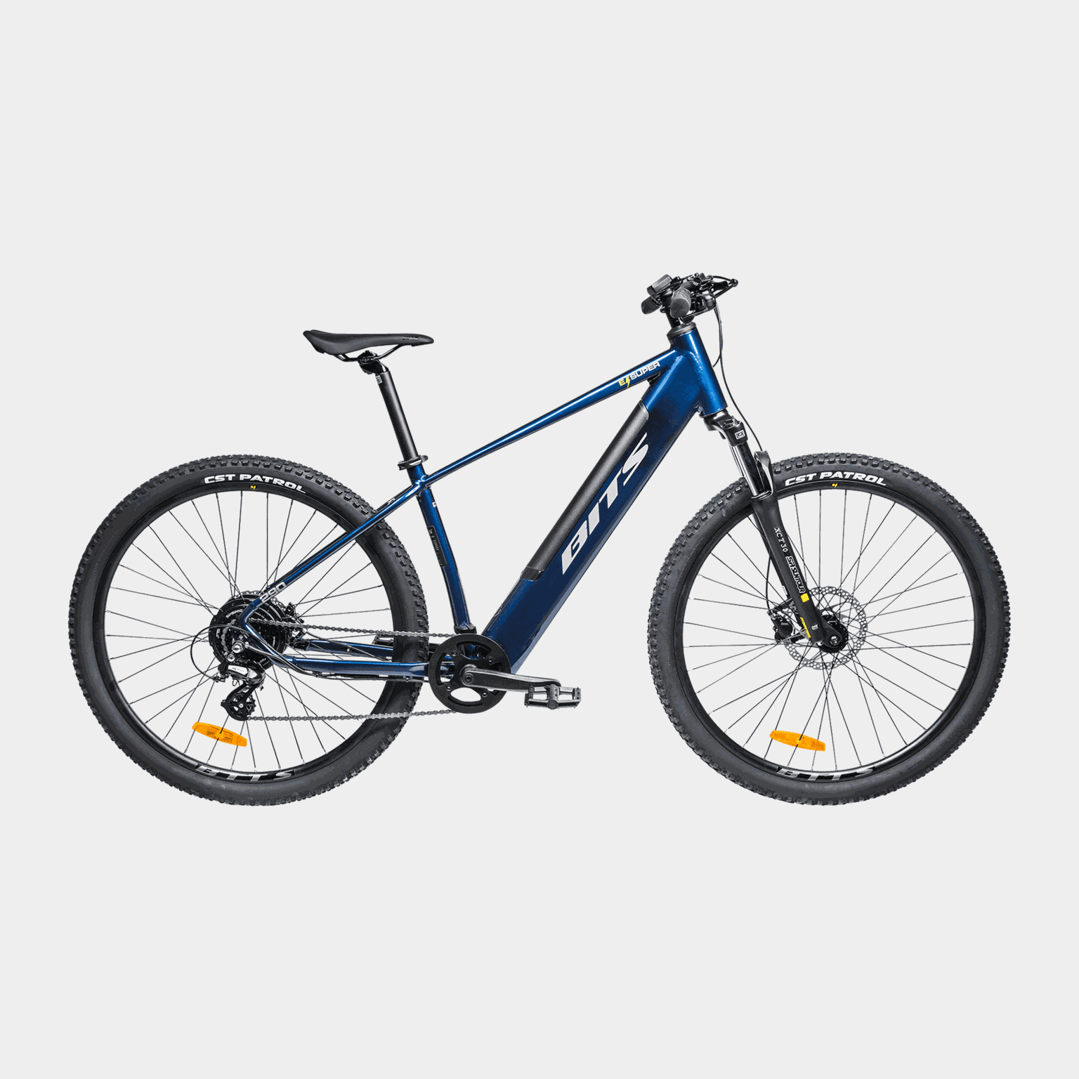 Elektryczny rower górski E-Super E-MTB NIEBIESKO-SREBRNY 25