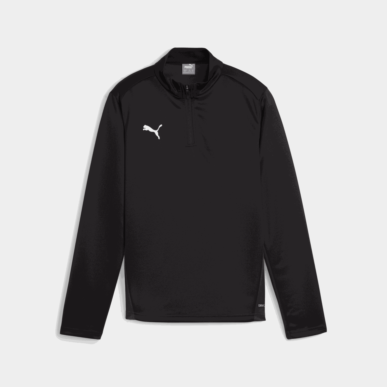  Camiseta de treino teamGOAL com zíper de 1/4, tamanho infantil - preta