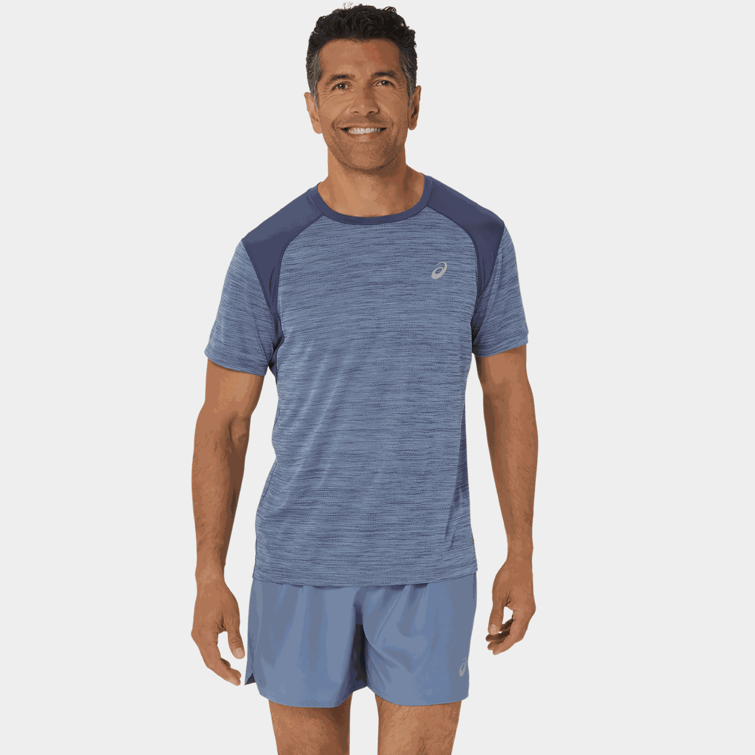  Camiseta de running de manga corta para hombre – Azul