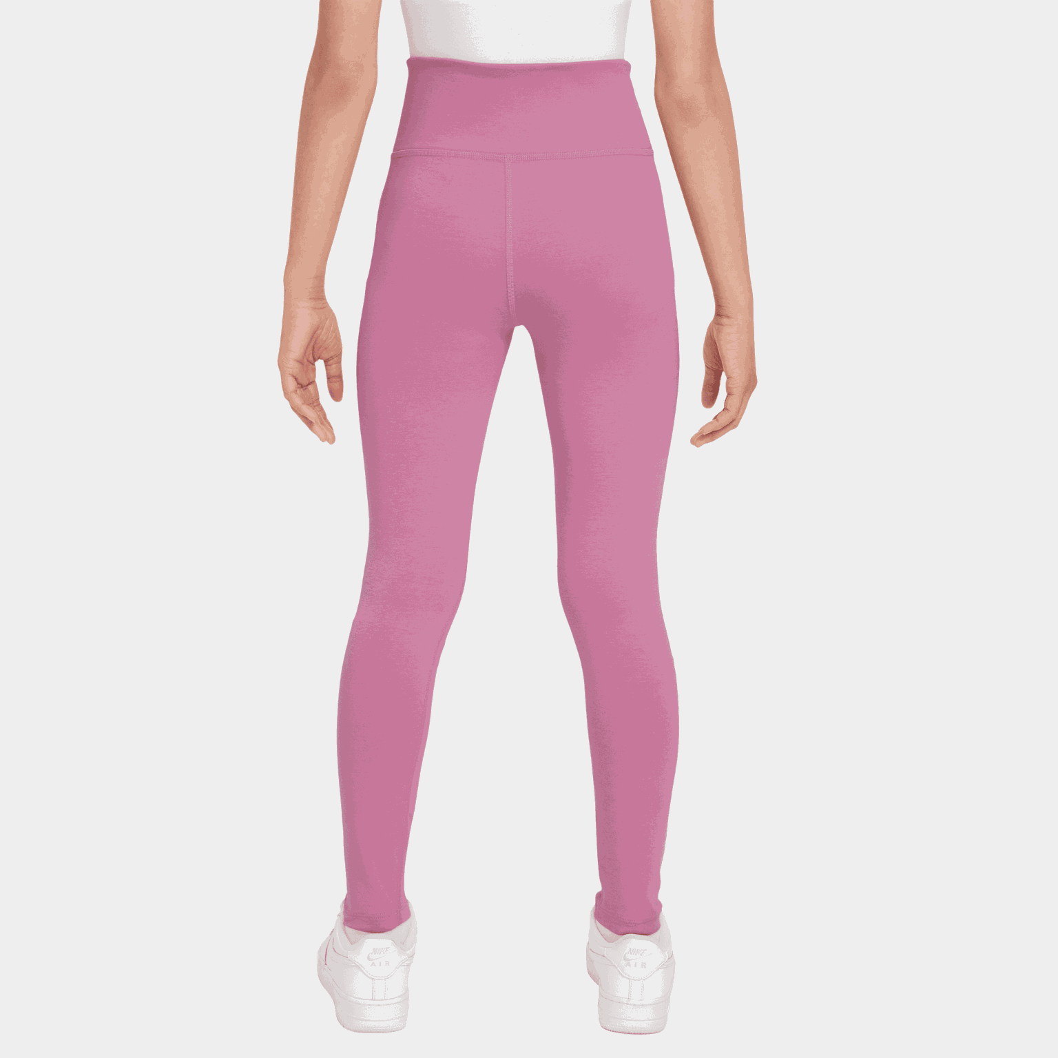  Leggings esportivas clássicas de cintura alta, tamanho infantil - rosa