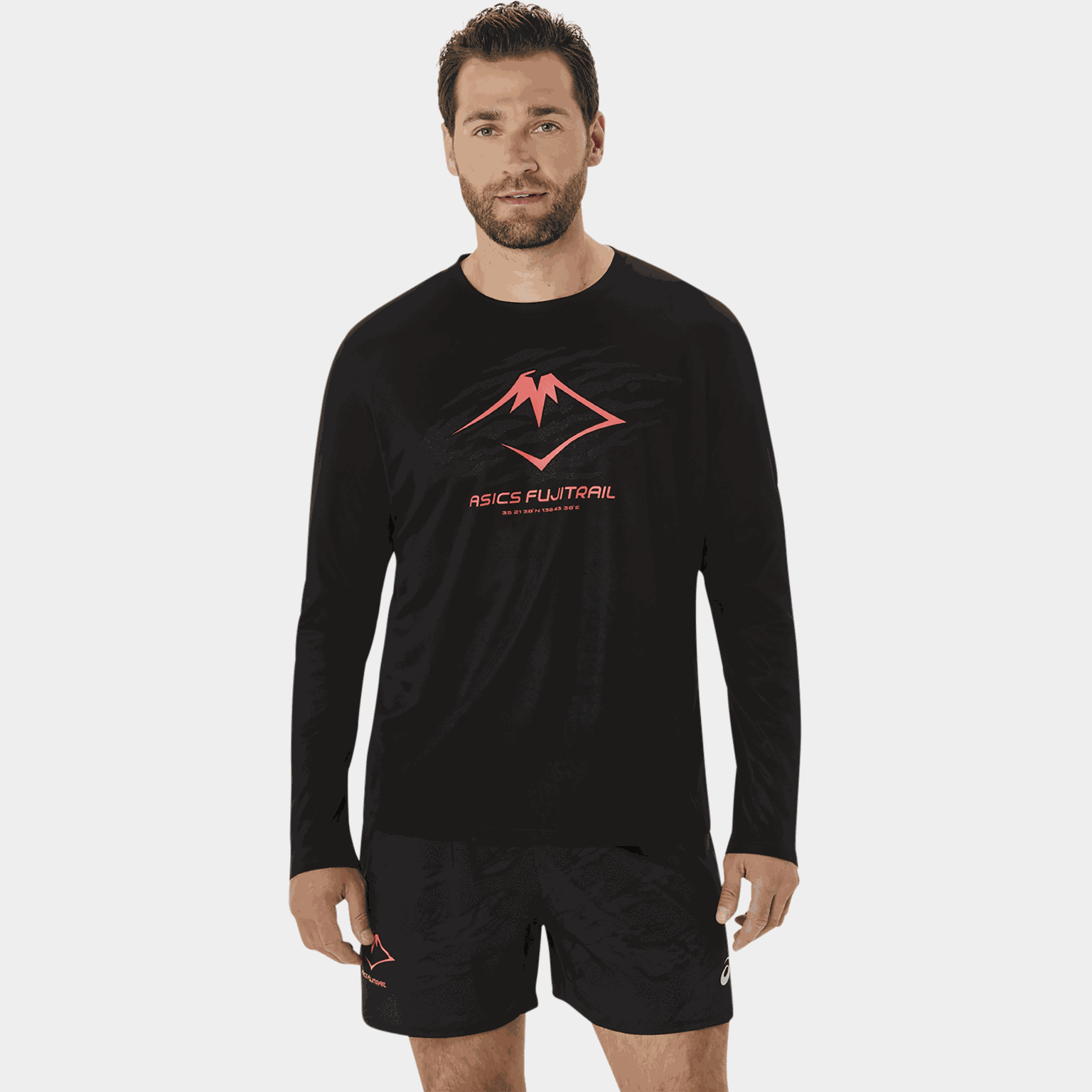 Fujitrail Logo Long Sleeve Top, treningsgenser, herre - Svart