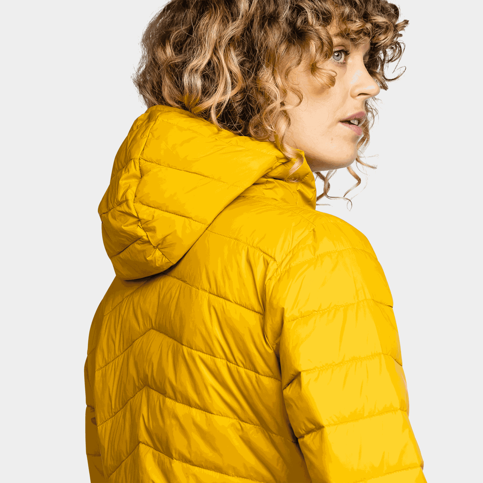 Jaqueta acolchoada com capuz Stokke Rec, Jaqueta acolchoada feminina