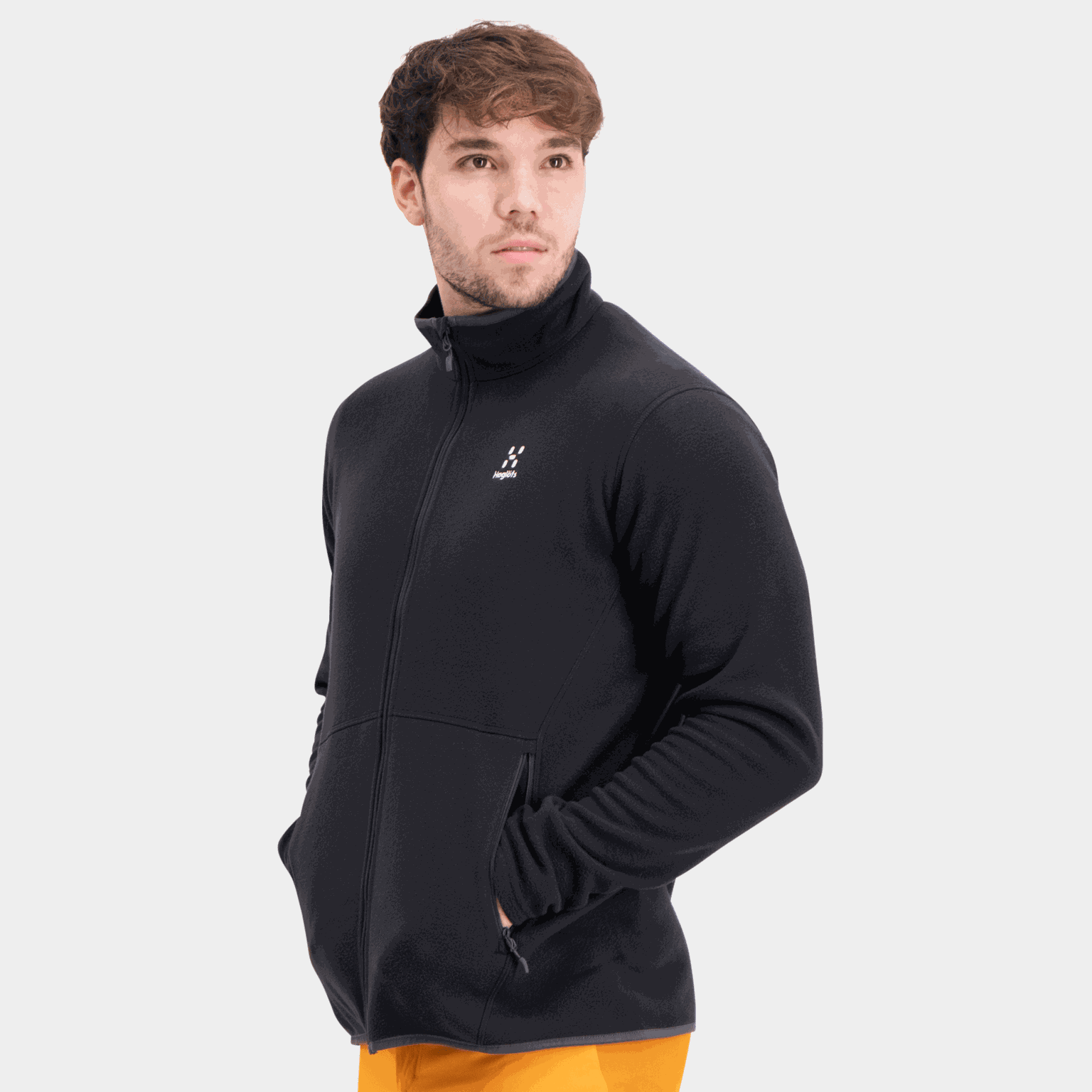 Casaco Pollux, jaqueta de lã polar masculina - preta