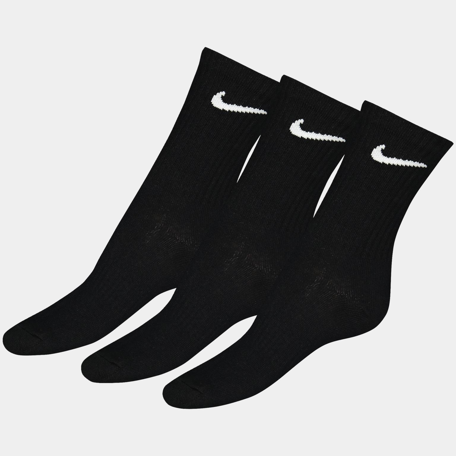 Meias para uso diário, conjunto de 3 pares, unissex, pretas