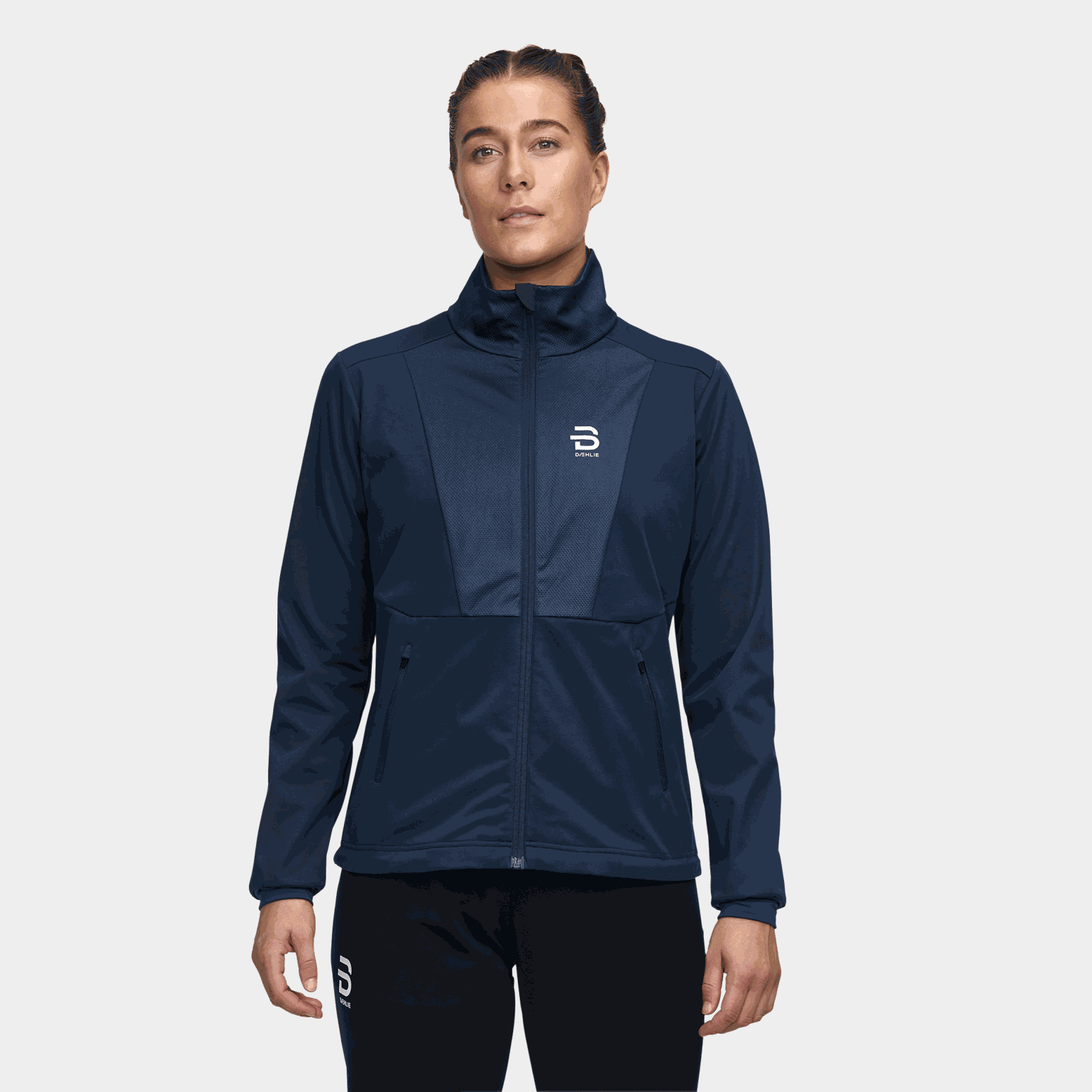 Jaqueta de corrida feminina BD Select, tamanho 24/25 polegadas, azul escuro.