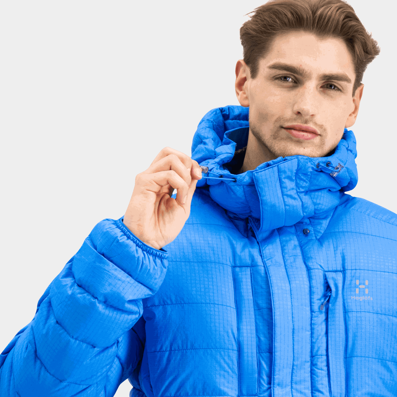  Doudoune homme fiable à capuche – bleue