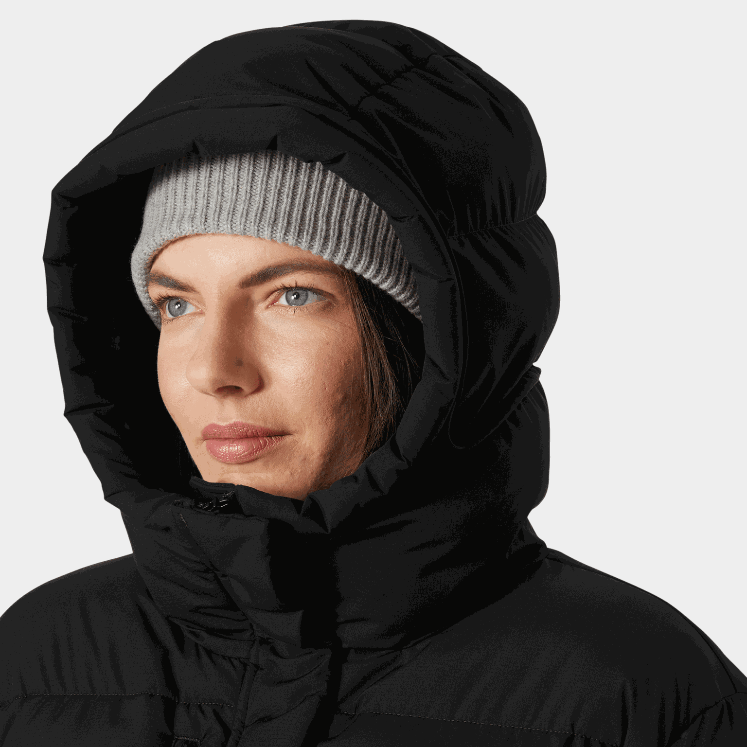 Aurora Parka, parka de inverno feminina - preta