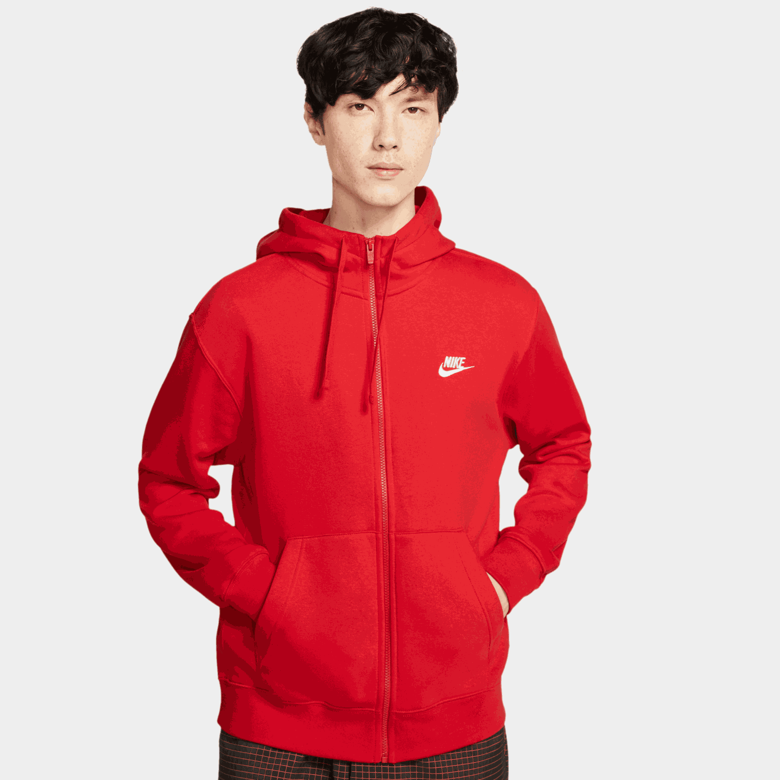  Jachetă din fleece cu glugă Sportswear Club pentru bărbați – Roșu