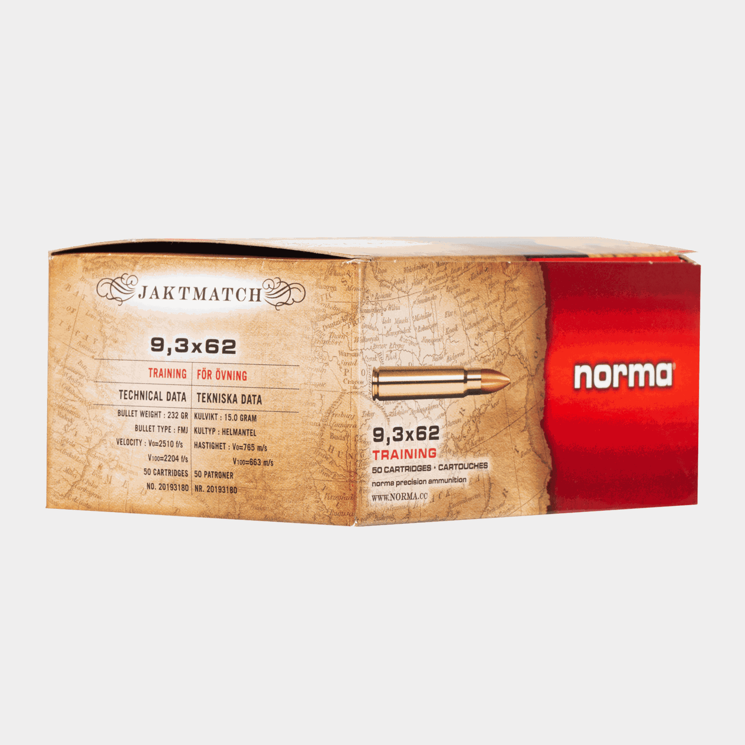  Muniție sportivă de vânătoare, calibru 9,3 x 62 mm, 15,0 grame, muniție pentru pușcă.