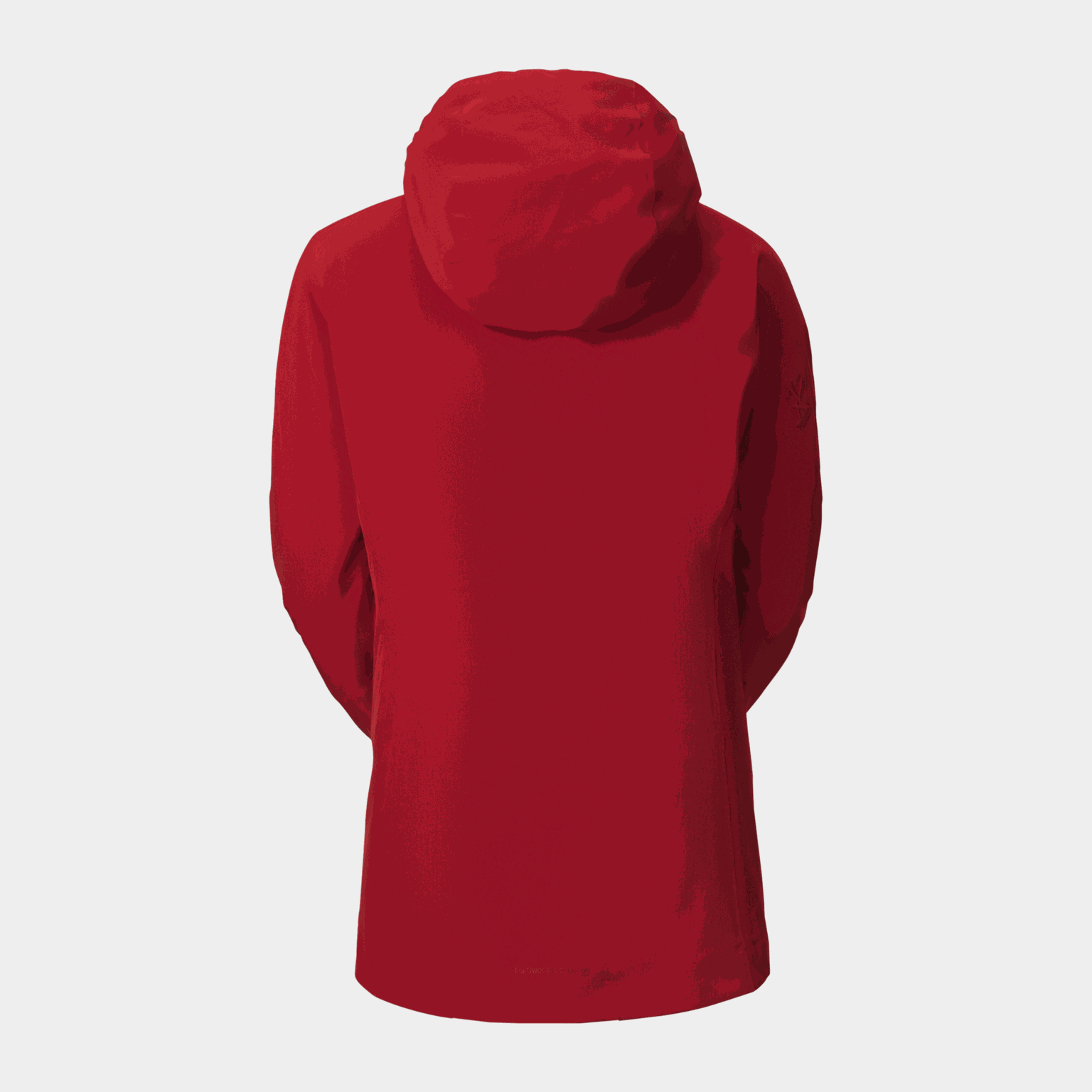Jaqueta feminina Curve com elástico, ideal para esqui e snowboard - vermelha