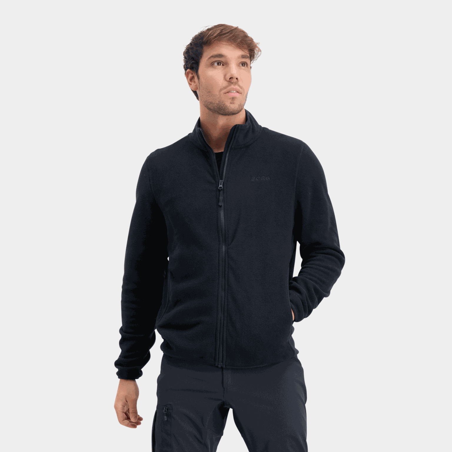  Veste polaire pour homme avec fermeture éclair intégrale