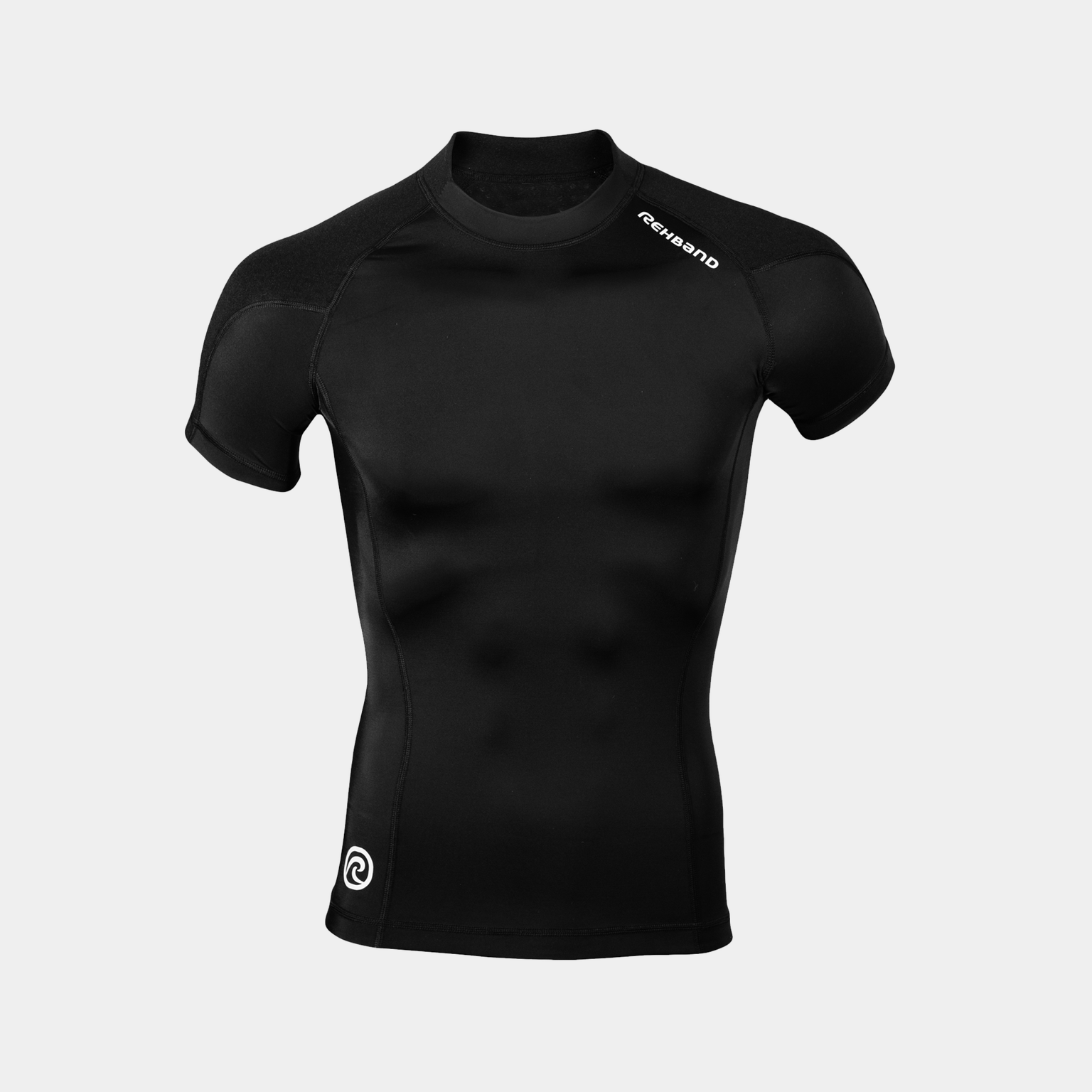  Maglia termica da uomo QD, T-shirt da uomo - Nera