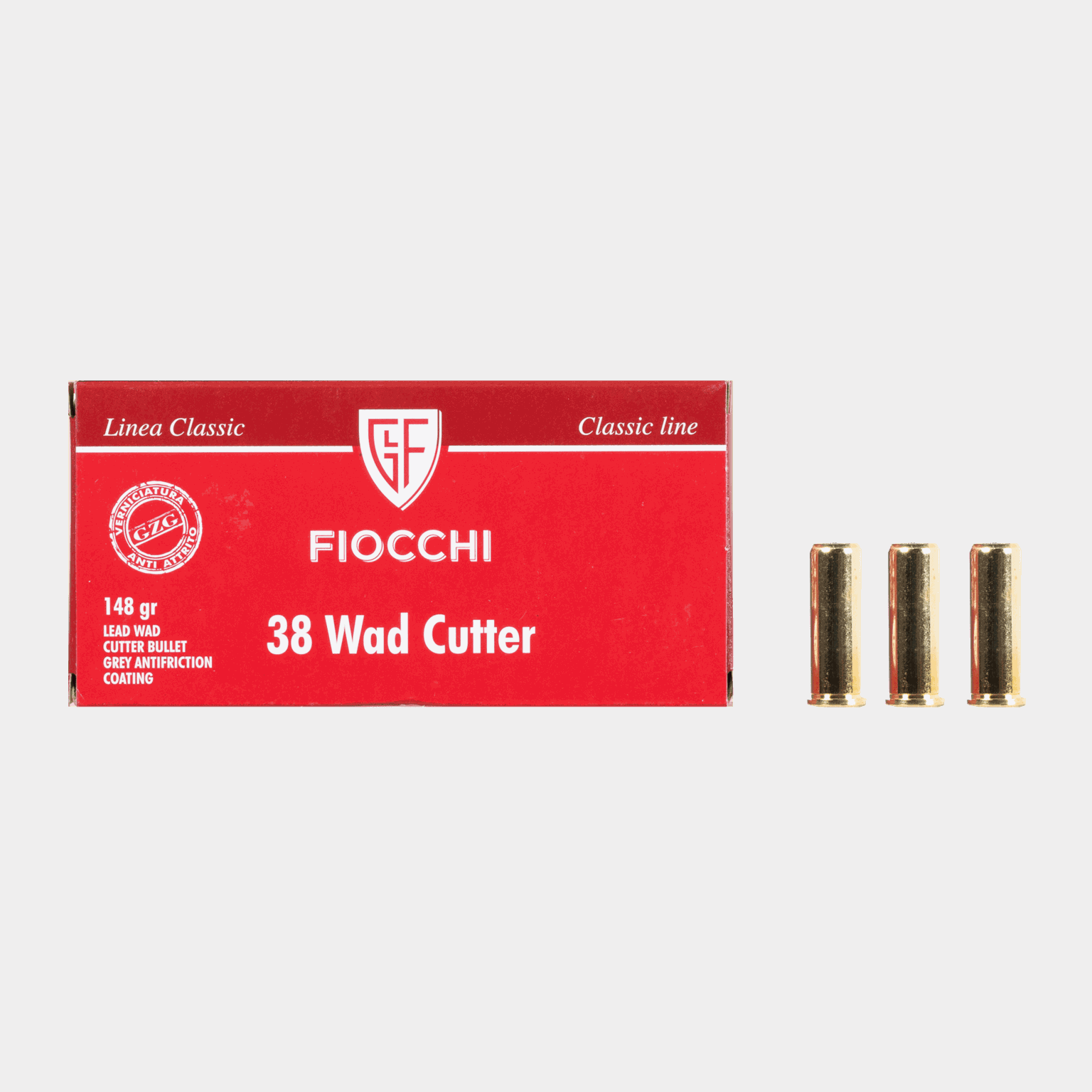 Fiocchi 38 148 grs LWC, Munition pistolet -