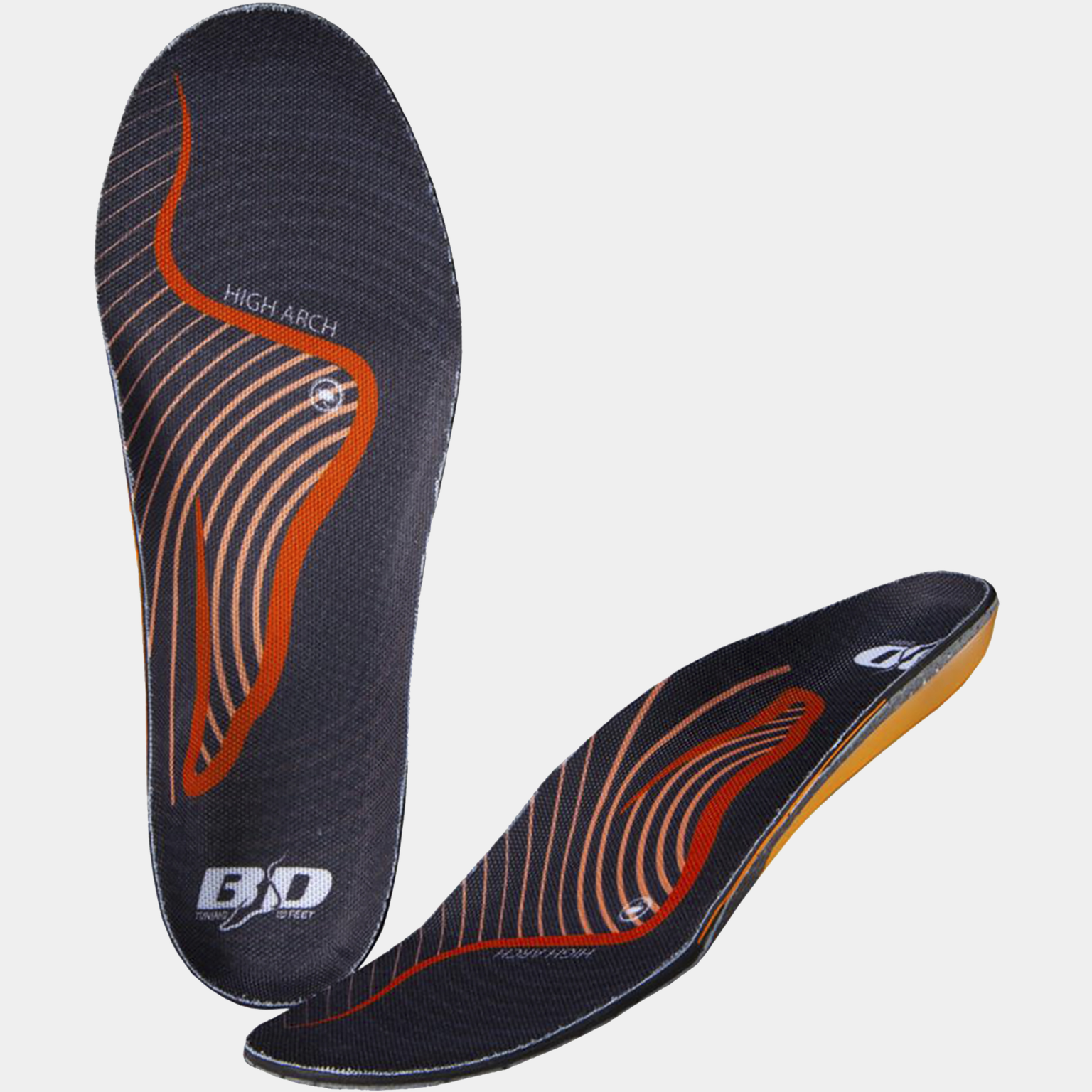 Palmilha Alpine para estabilidade ideal, suporte de arco alto, tamanho 24/25, unissex - azul