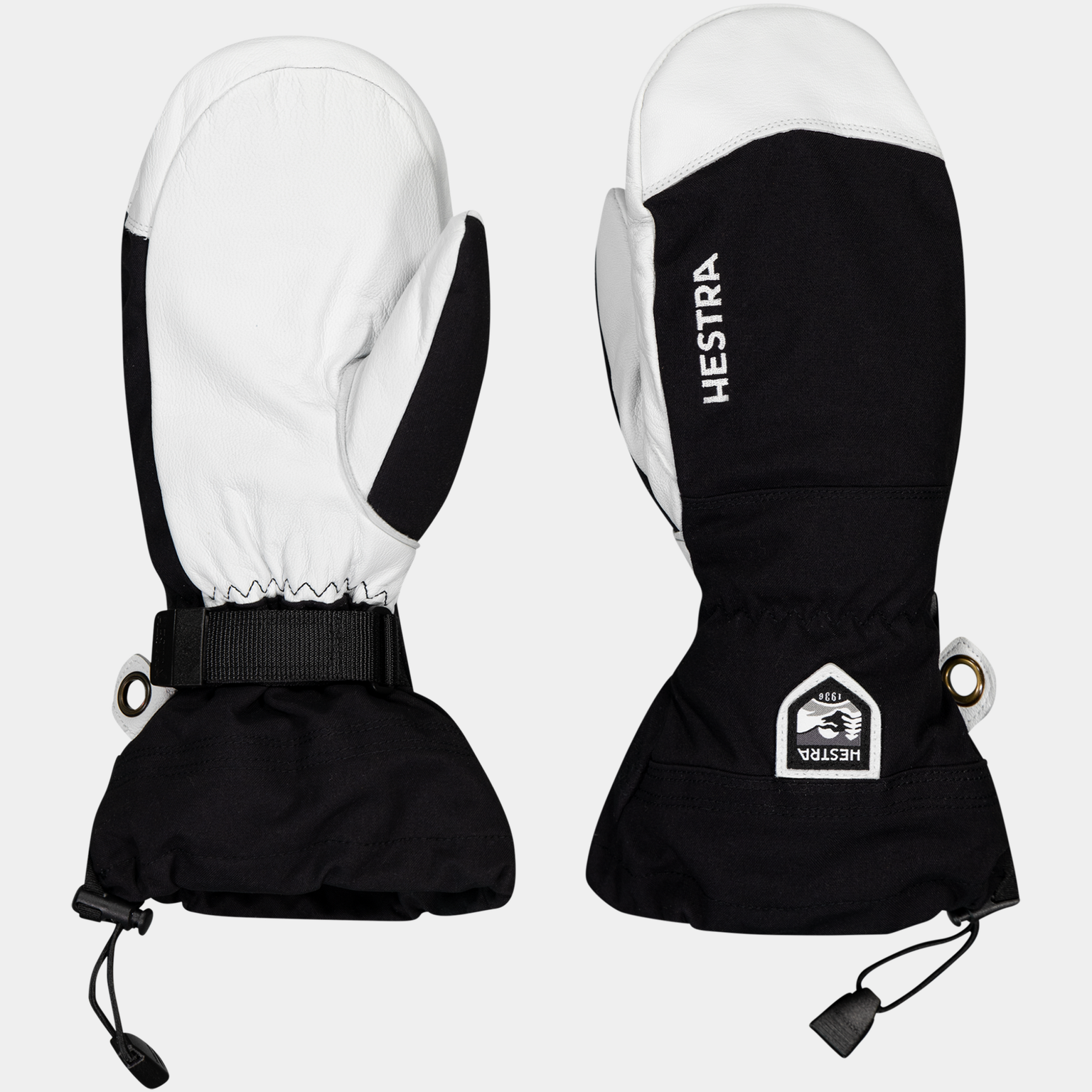 Alpine Mitten Army leather Heli ski 24/25, skivott, unisex - Svart