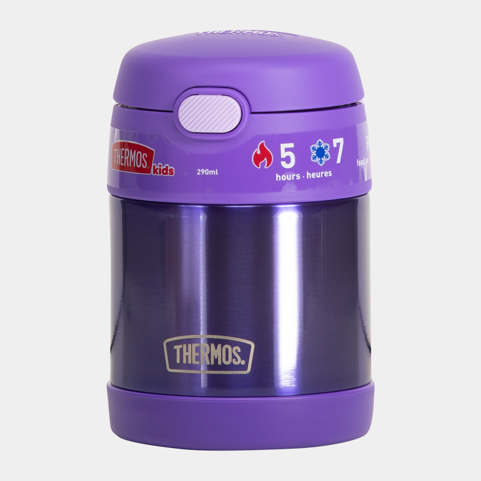  Boîte de rangement en acier inoxydable avec cuillère pliante, 290 ml, Mattermos - Violet