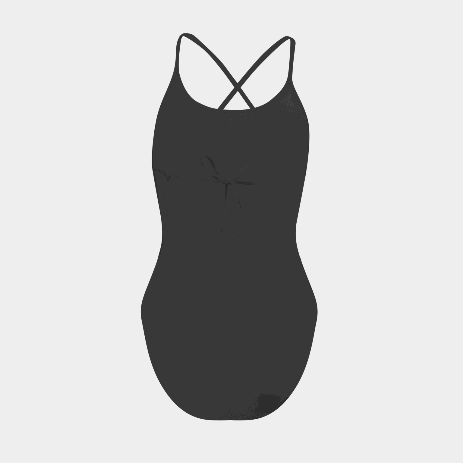 Strój kąpielowy damski Puma Swim z dekoltem w serek i bokserką na plecach – czarny