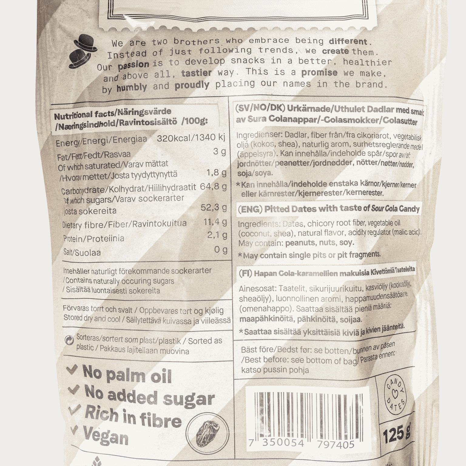  Dave & Jon's Sour Cola 125g, Datle -