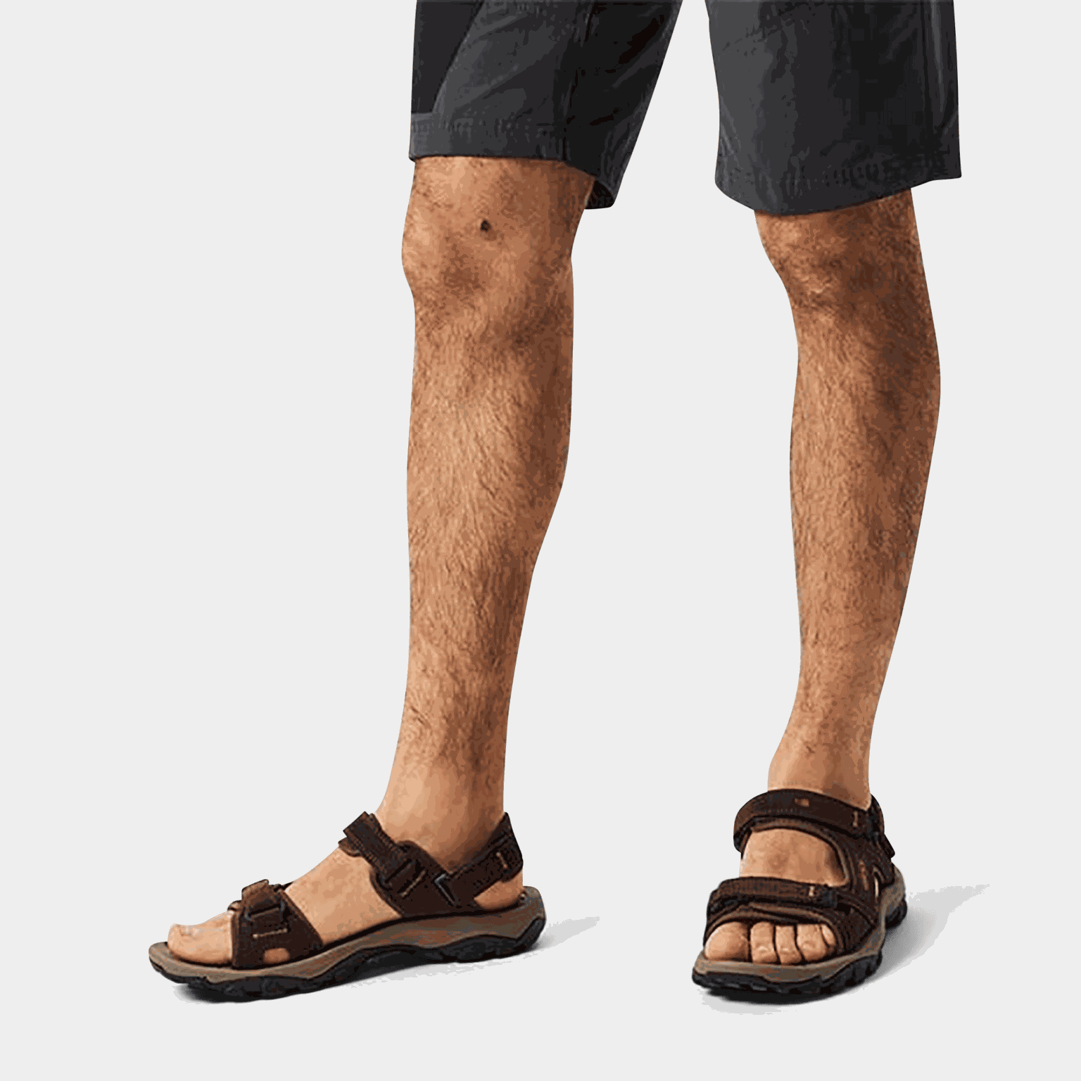 Antibes Leather, sandal, herre - Brun