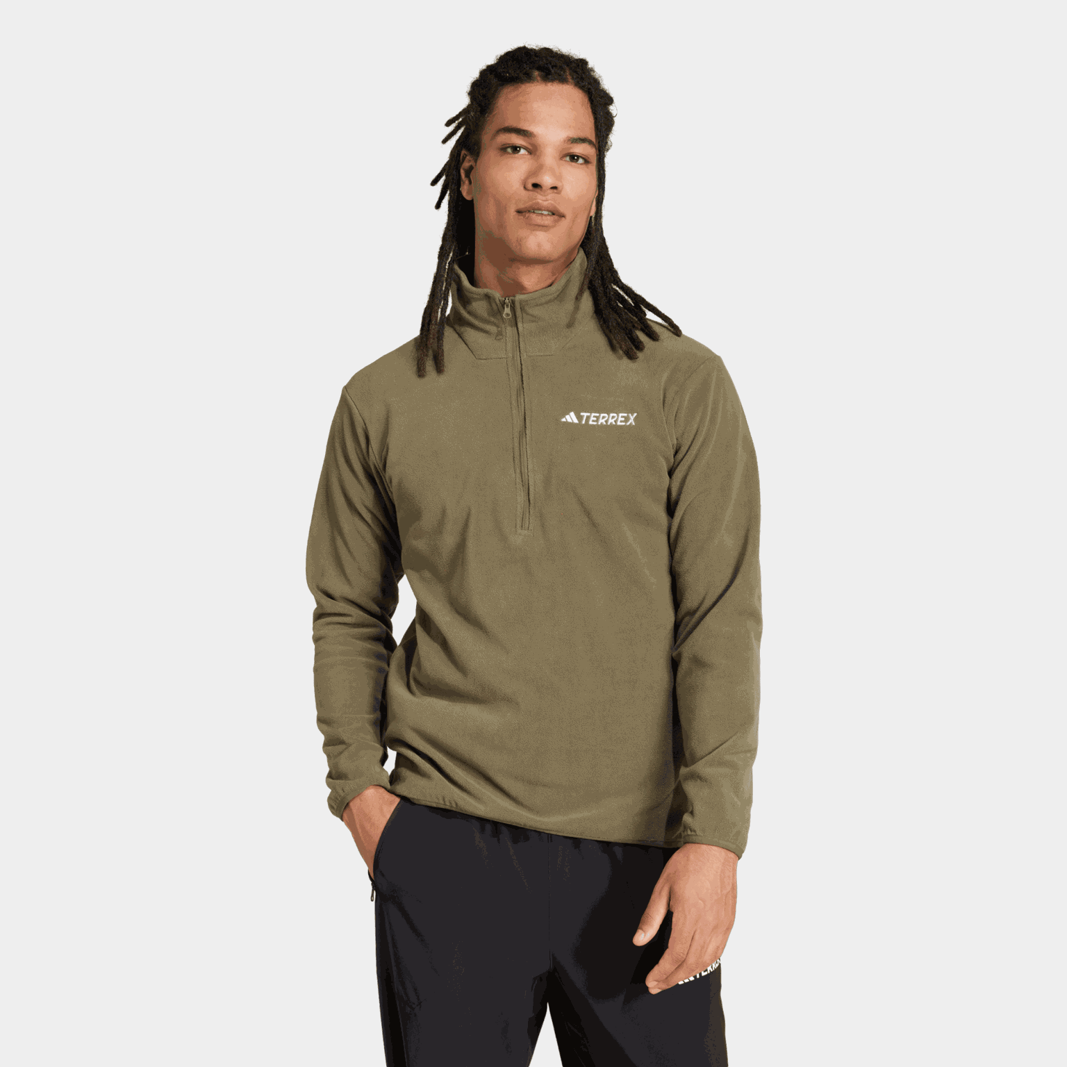  Jachetă din fleece cu fermoar de jumătate Multi Essentials, pulover din fleece pentru bărbați