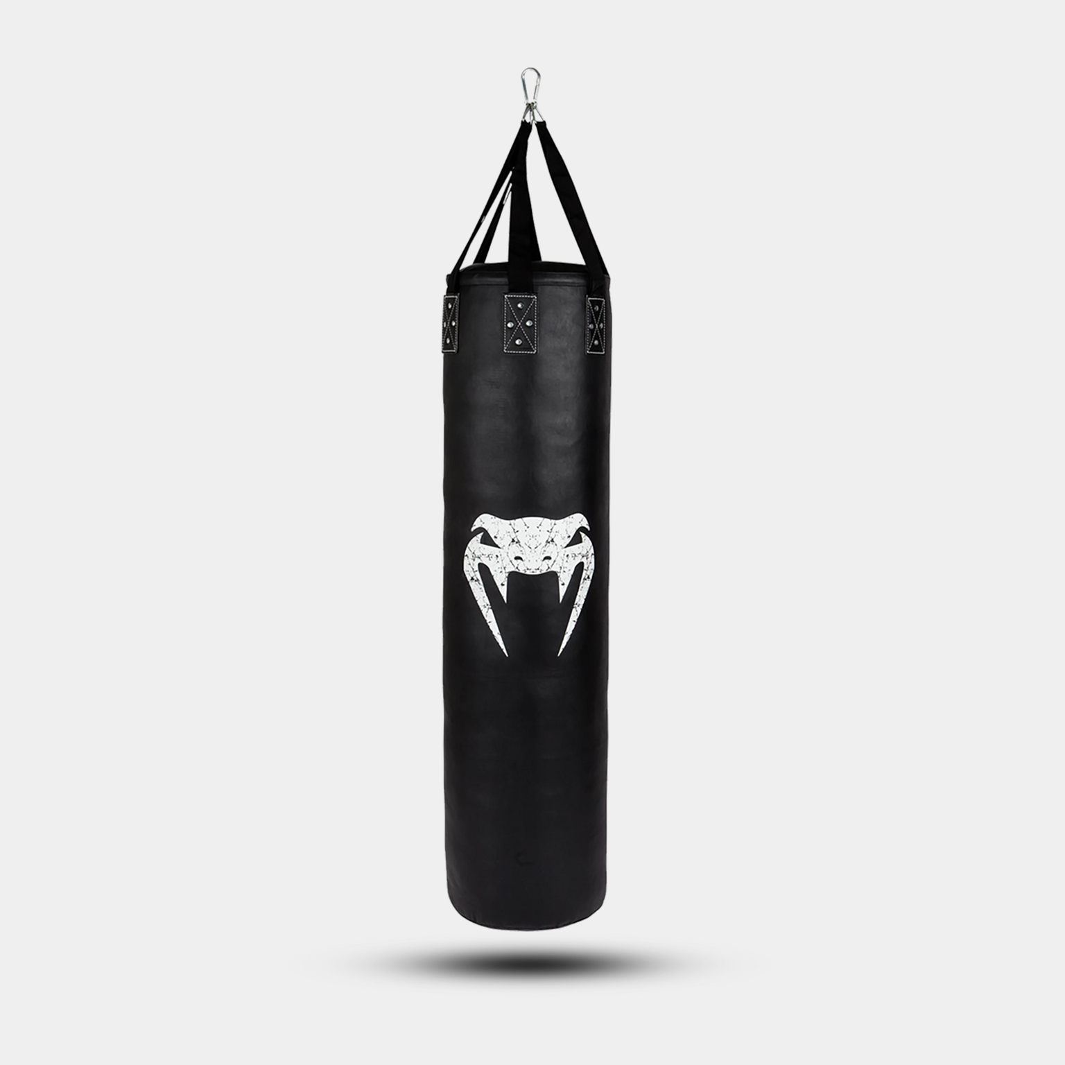  Venum Challenger bokszak + plafondhaak - zwart-wit - gewatteerd - 150 cm, Bokszak - zwart