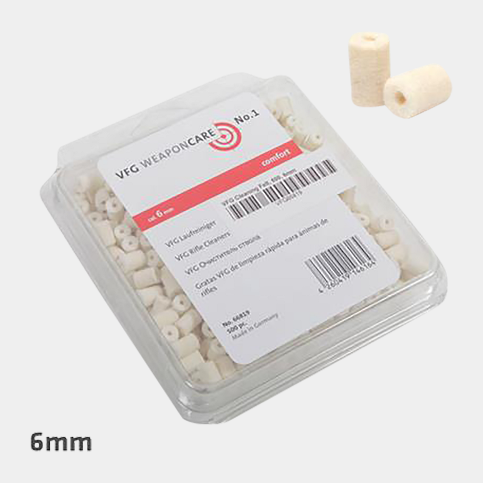 VFG Pussepropper kal 6 mm 500-pakning, pussepropper - Svart