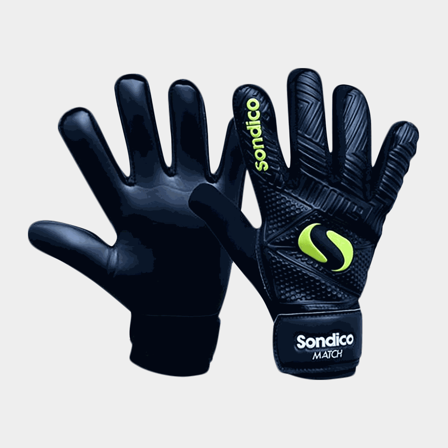  Gants de gardien de but Match, gants de gardien de but unisexes - noirs