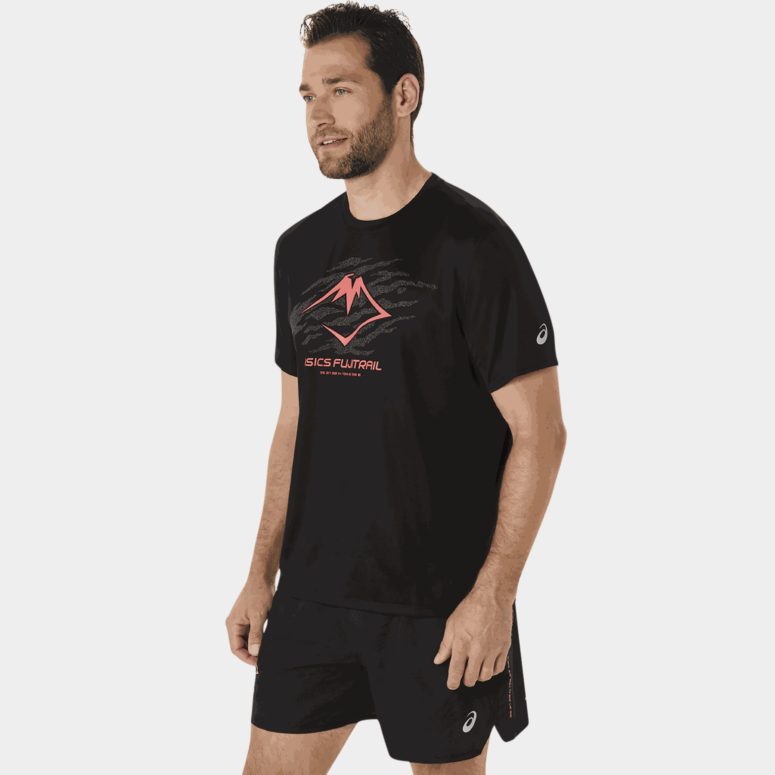  Fujitrail Logo Heren T-shirt met korte mouwen - Zwart