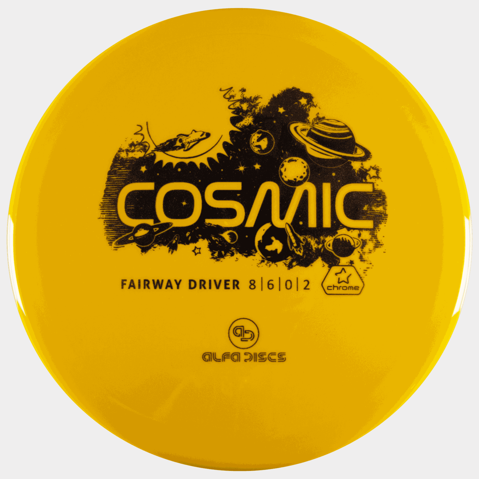 Chrome Line Cosmic Driver, discgolf driver