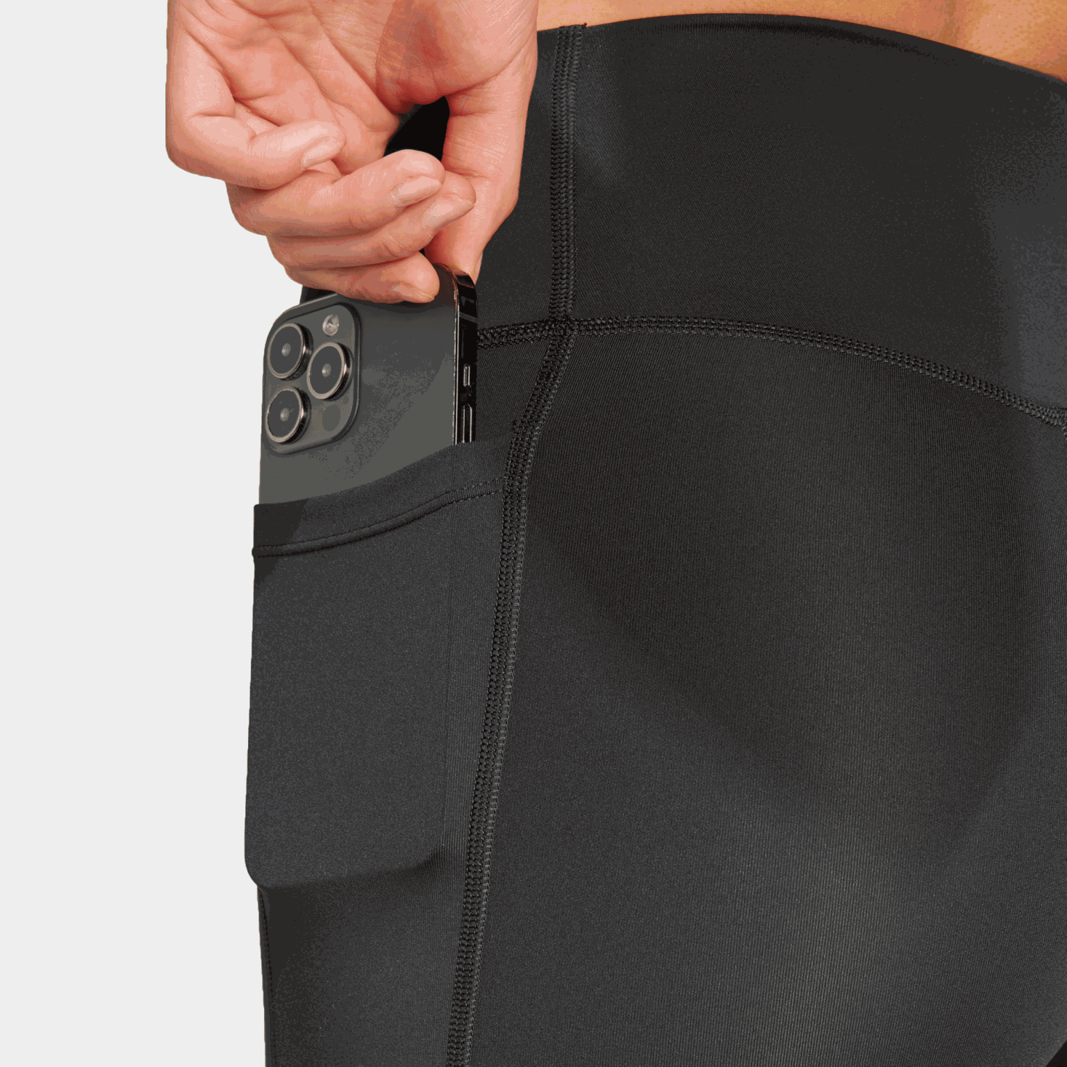 Optime Essentials Stash Pocket 7-Inch Short Leggings, treningsshorts, dame - Svart