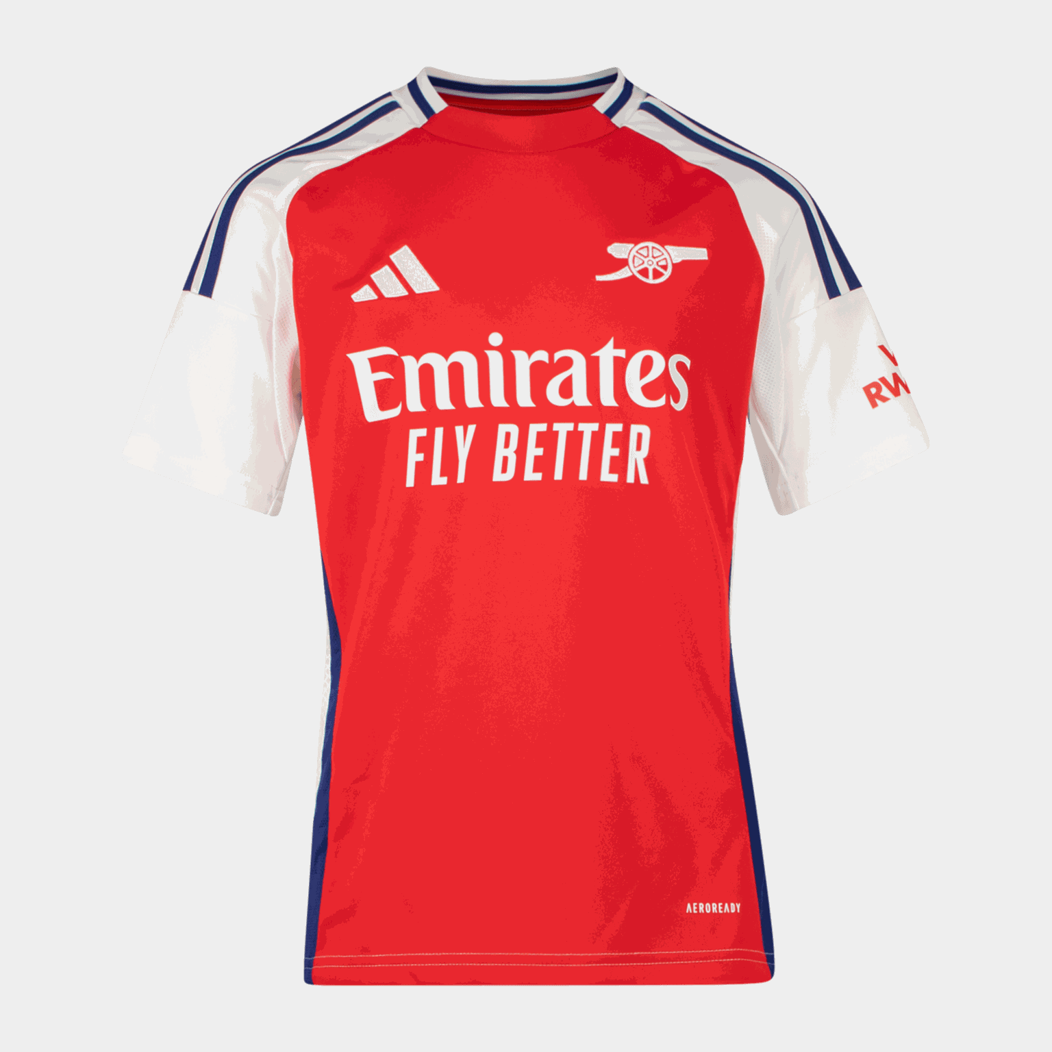 Camisa titular do Arsenal 2024/25, camisa de futebol infantil - vermelha