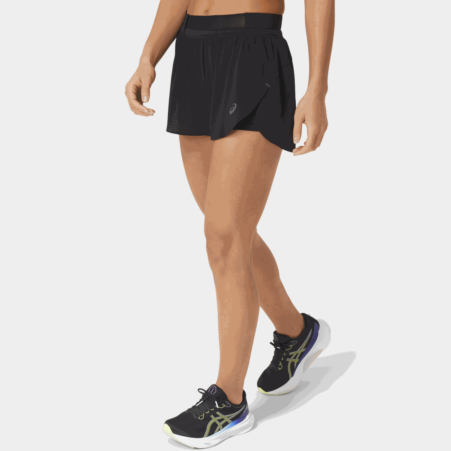 Metarun Split Short, løpeshorts, dame - Svart