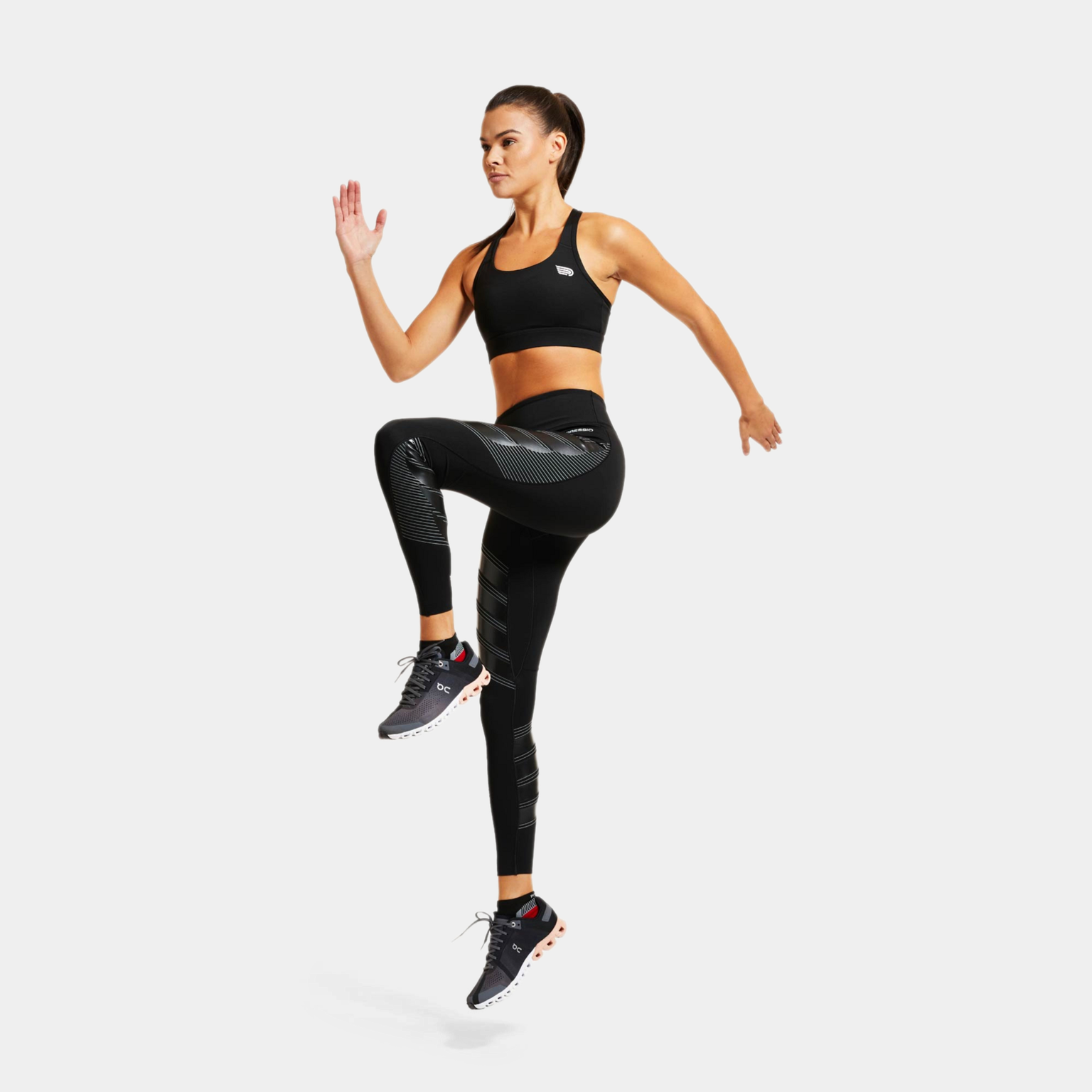  Damskie legginsy kompresyjne Power Tight – czarne