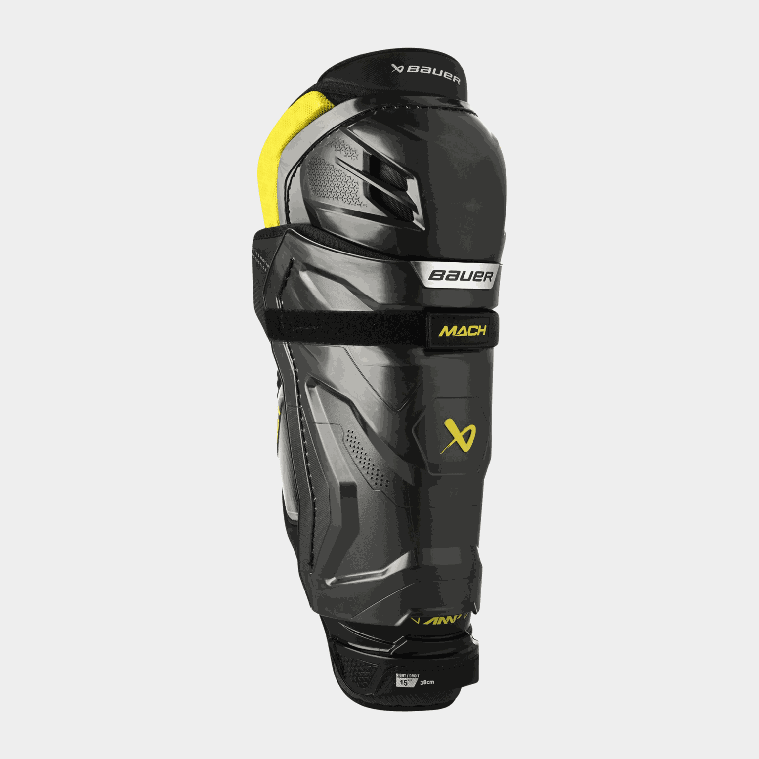 S23 Supreme Mach Shin Guard 23/24, leggskinn til hockey, senior - Svart