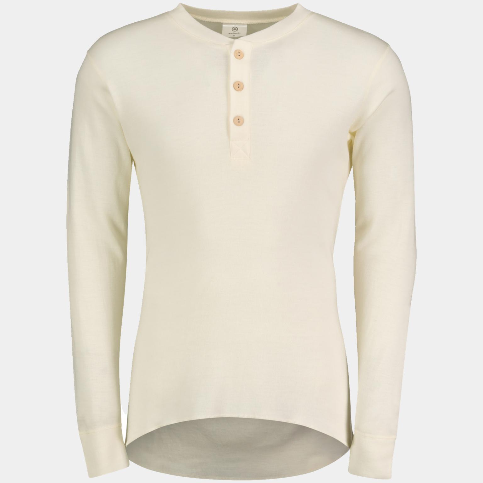 Merino Wool Top, bestefarstrøye, 100 % merinoull - Hvit