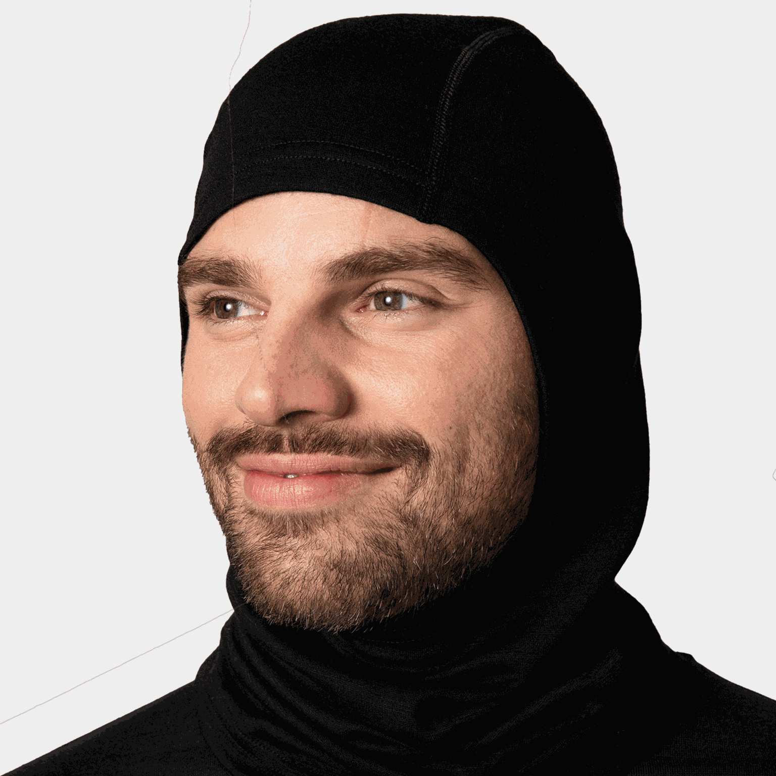 Wool Convertible Balaclava 24/25, balaklava, unisex - Svart