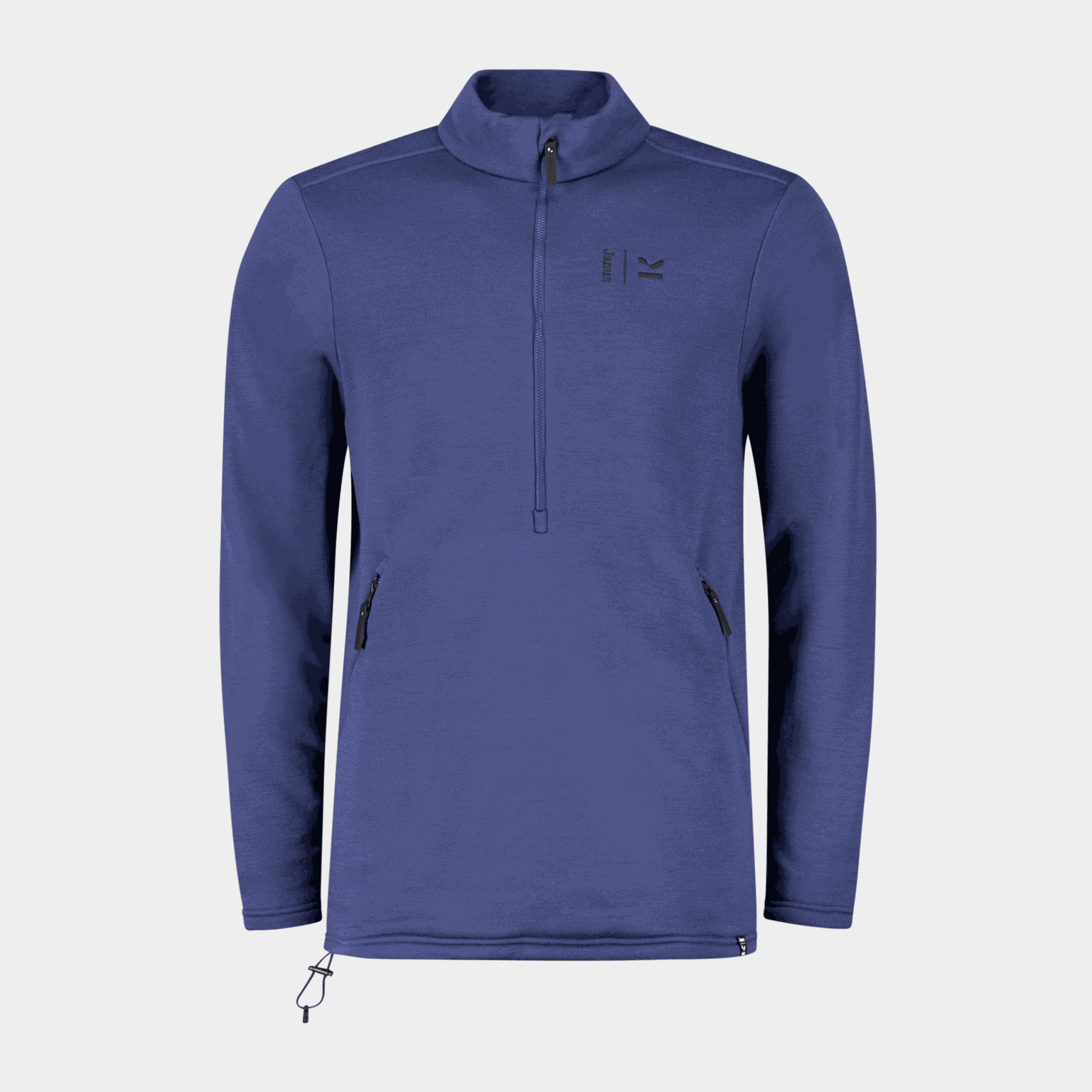 Kleveland Merinowollen trui met rits, unisex
