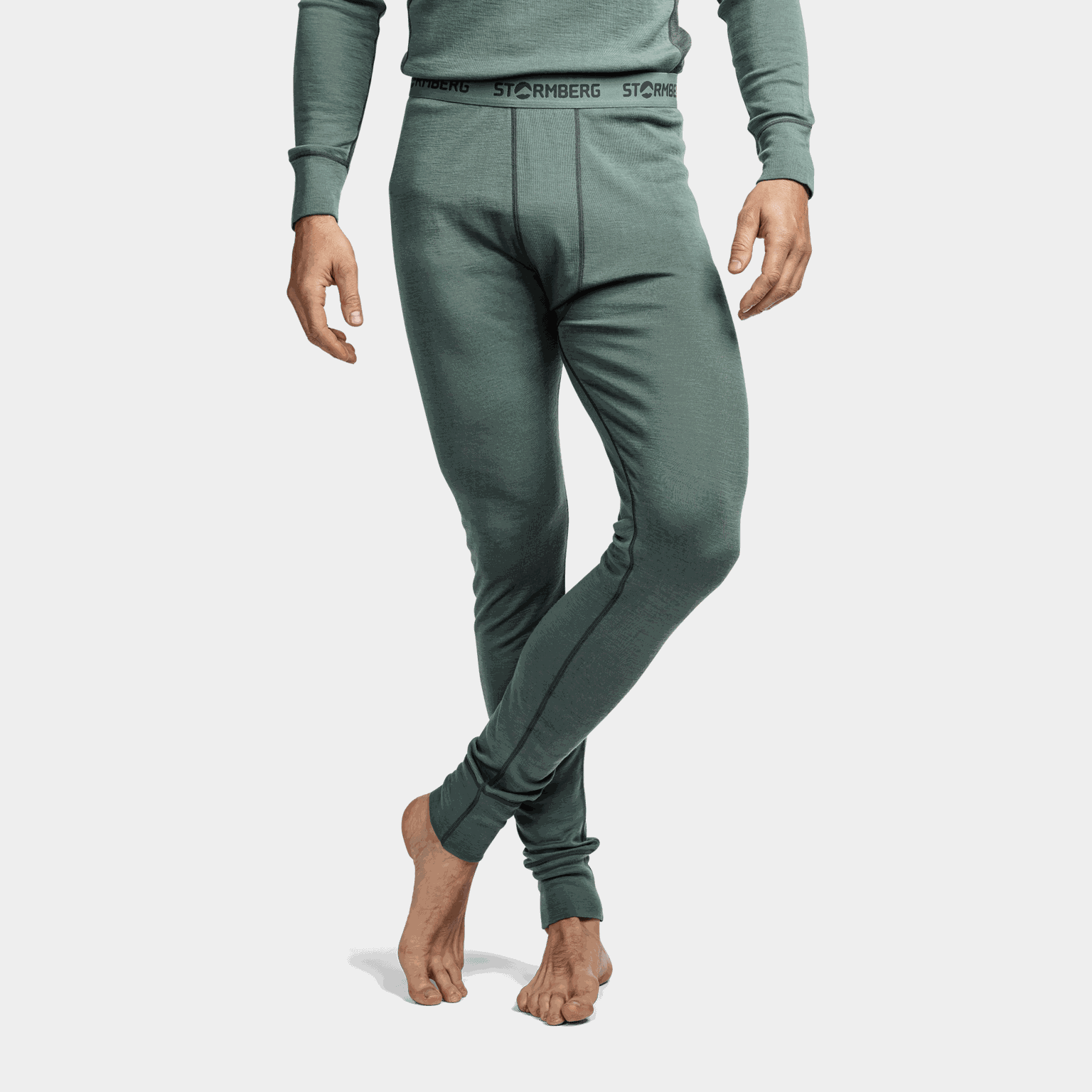 Laajias Merino Wool Longs, ullongs, herre - Grønn