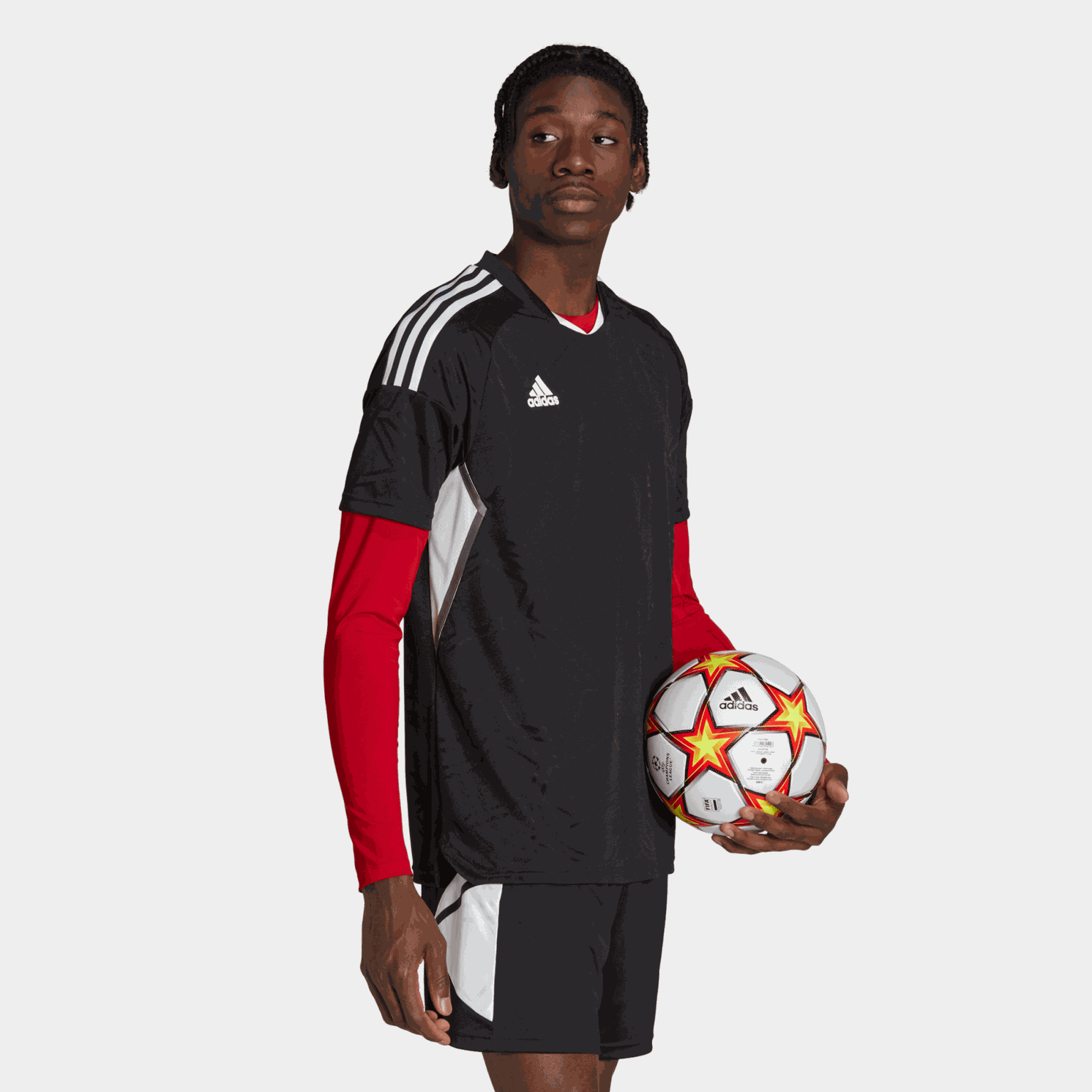 Camisa de futebol masculina Techfit de manga comprida