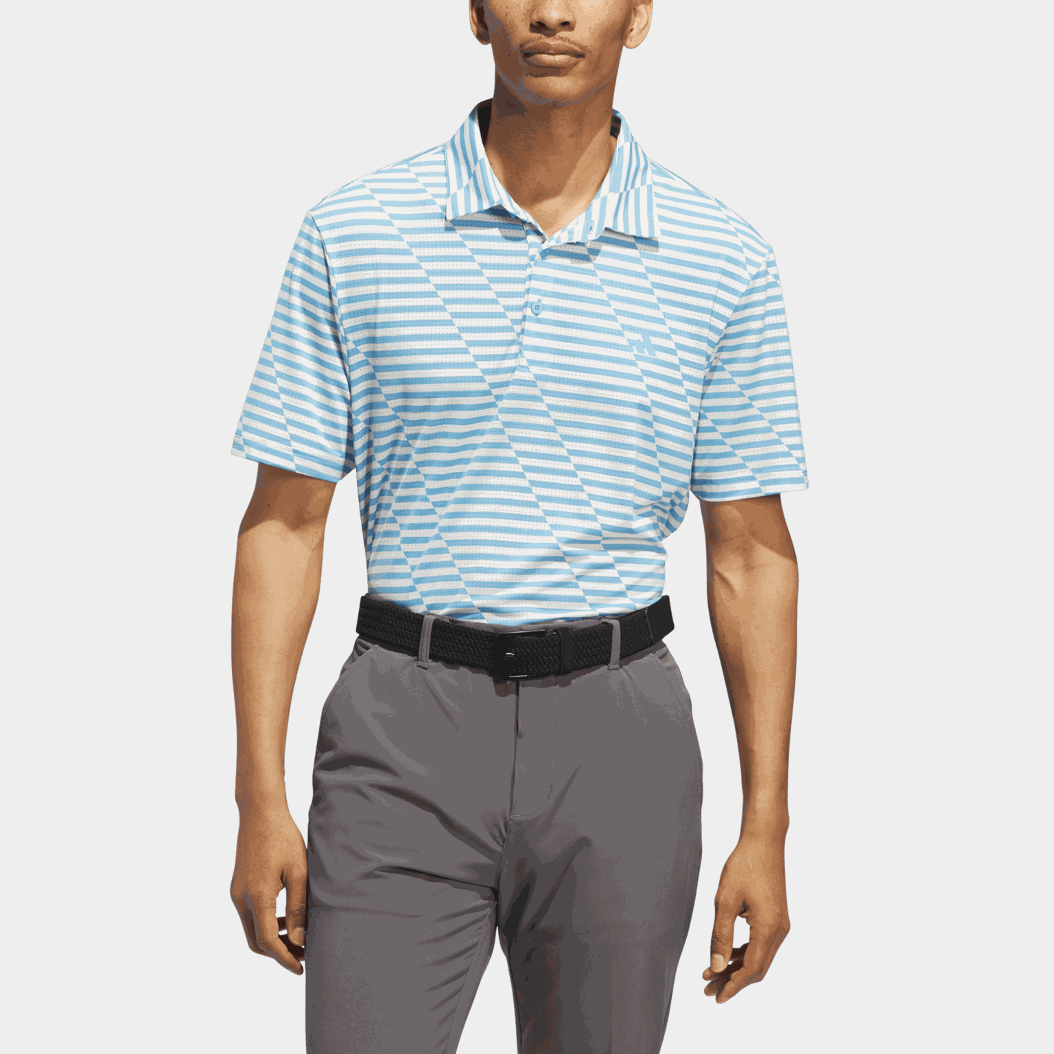  Gebreid poloshirt met print voor heren - Meerkleurig
