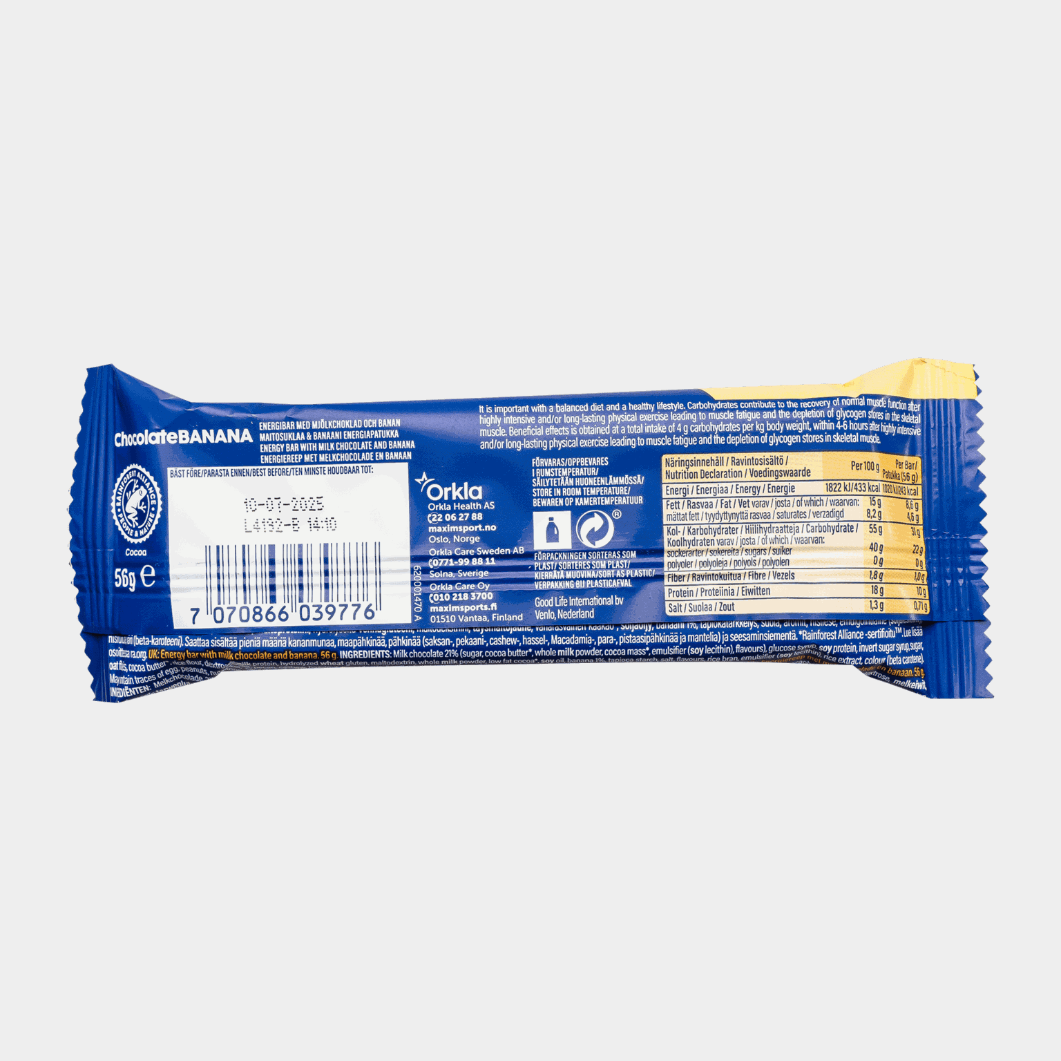  Baton energetyczny czekoladowo-bananowy 56g, baton energetyczny -